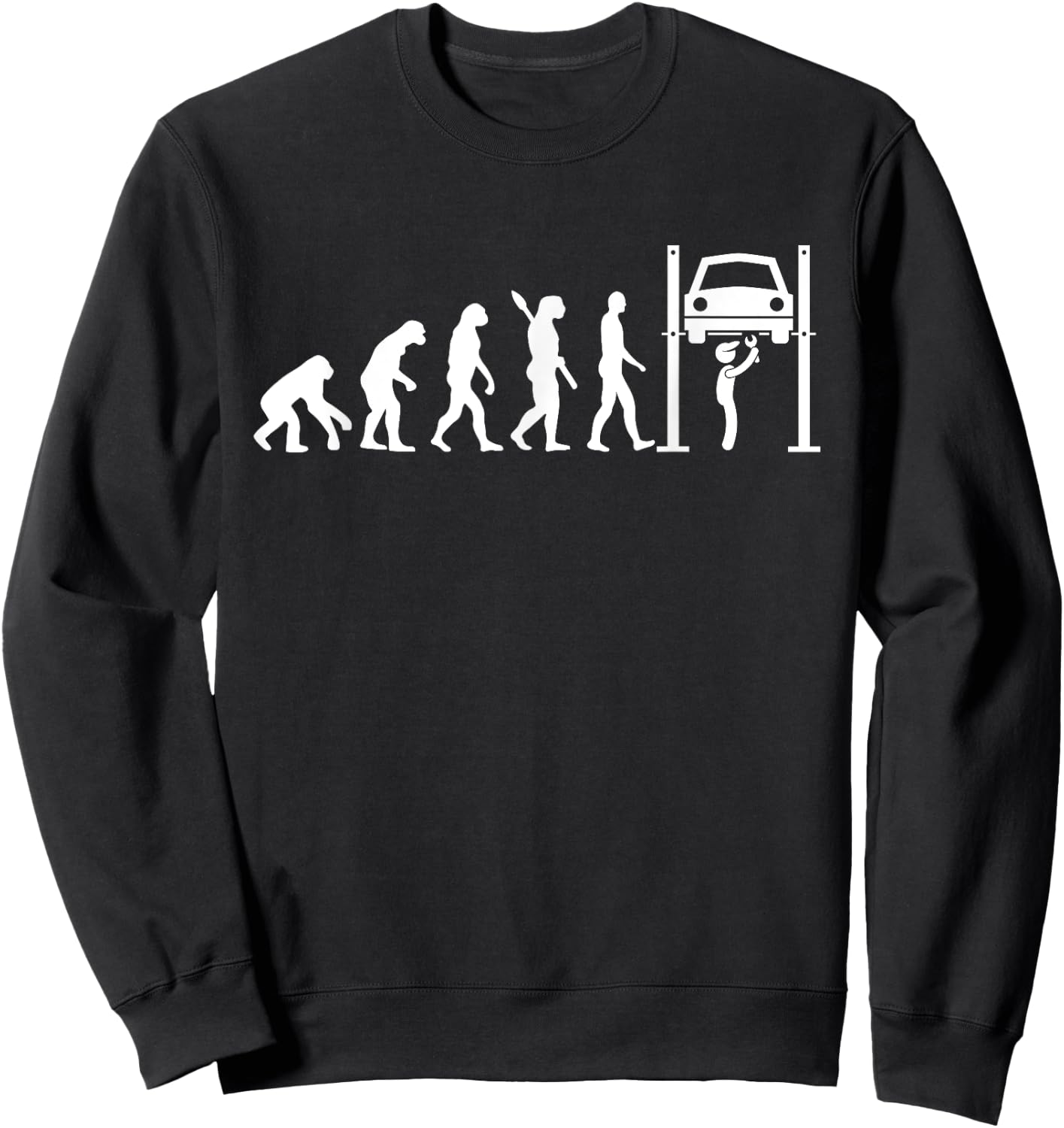 Car Mechanic Evolution Auto Mechanic Sweatshirt - Sweatshirt | Black