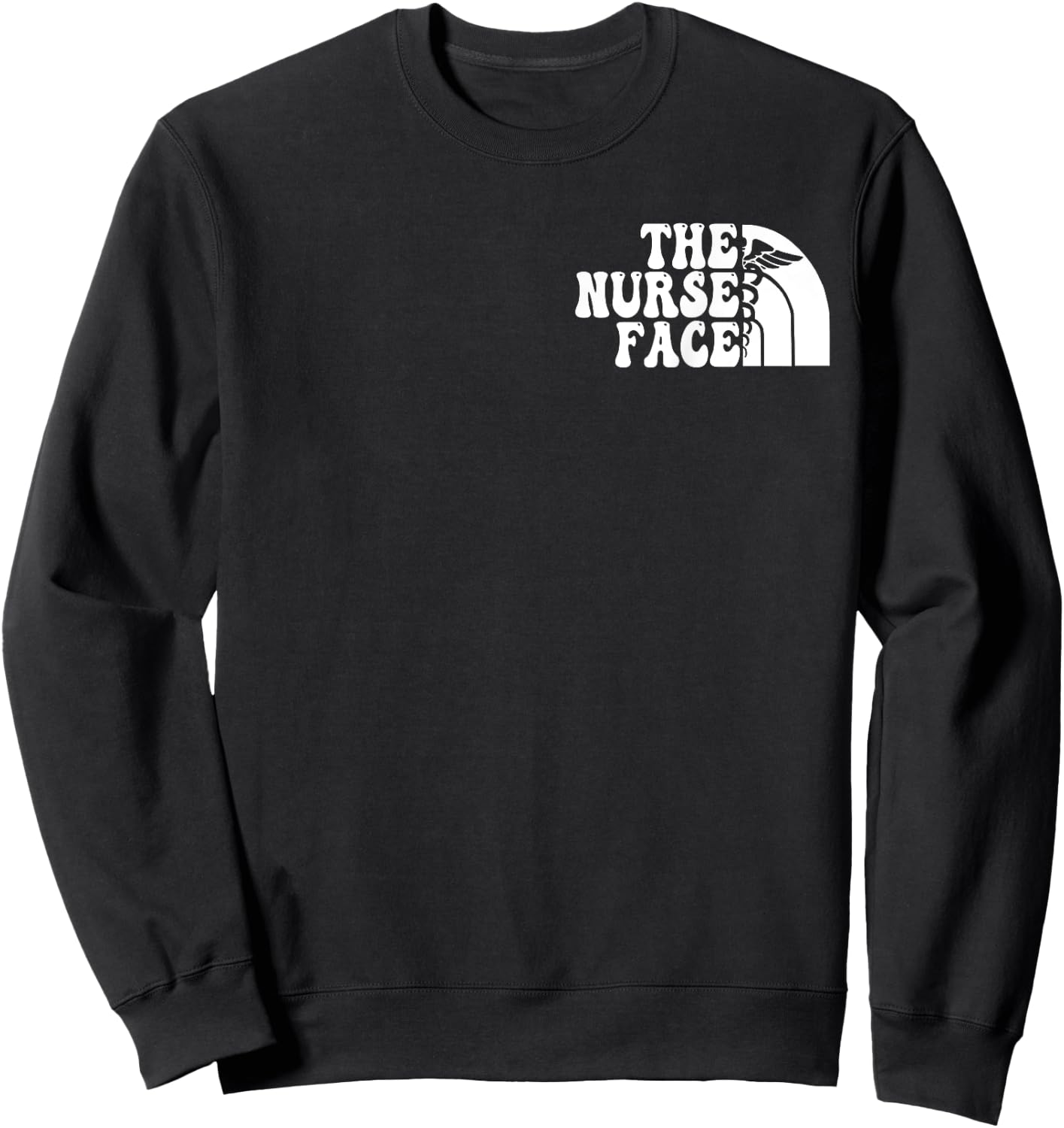 The Nurse Face, Emergency Room Registered, RN Staff Pocket Sweatshirt - Sweatshirt | Black