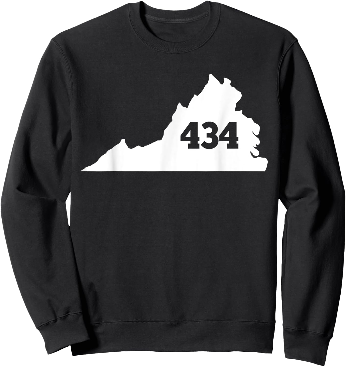 Virginia 434 Area Code Sweatshirt - Sweatshirt | Black