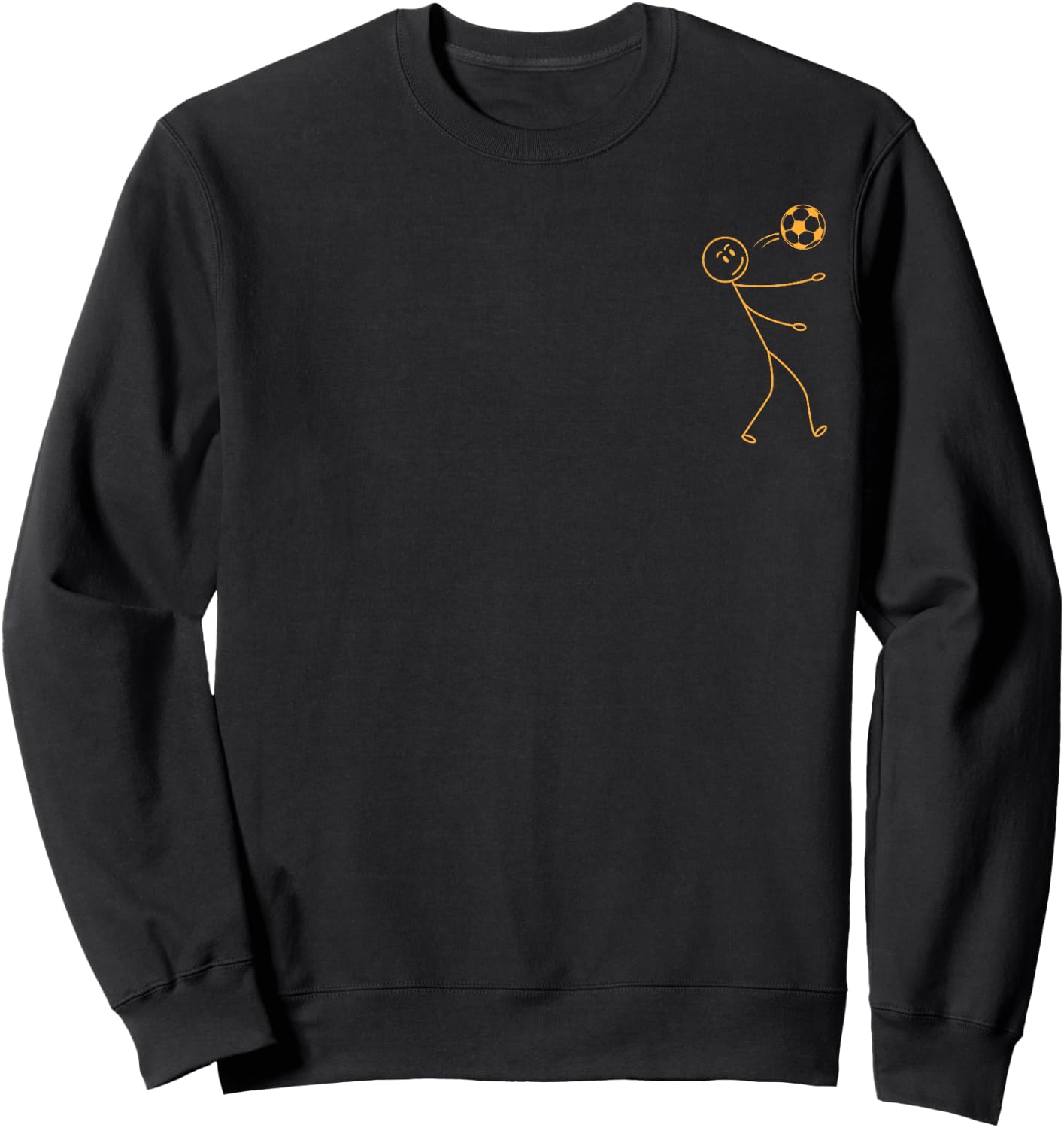 Soccer Stick Figure Soccer Player Funny Stick Figure Soccer Sweatshirt - Sweatshirt | Black