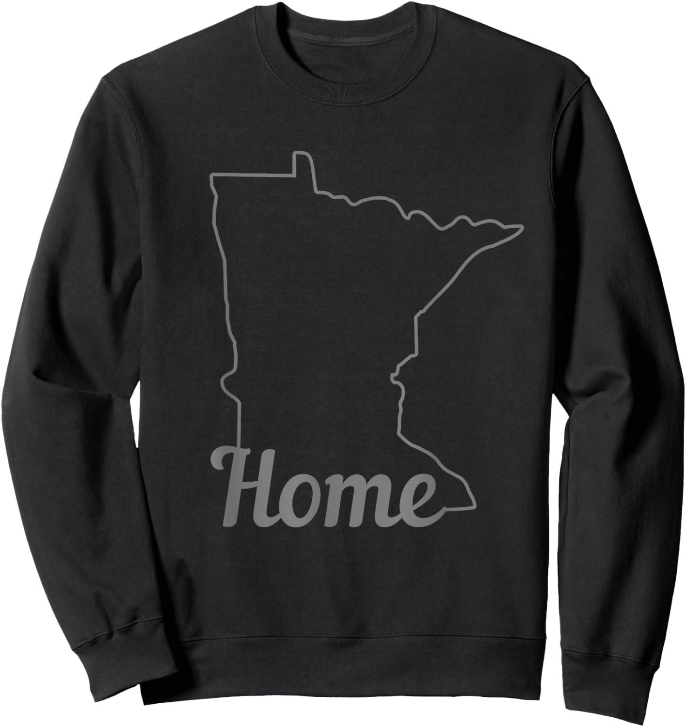 Minnesota Home State Map Pride Vintage Sweatshirt - Sweatshirt | Black