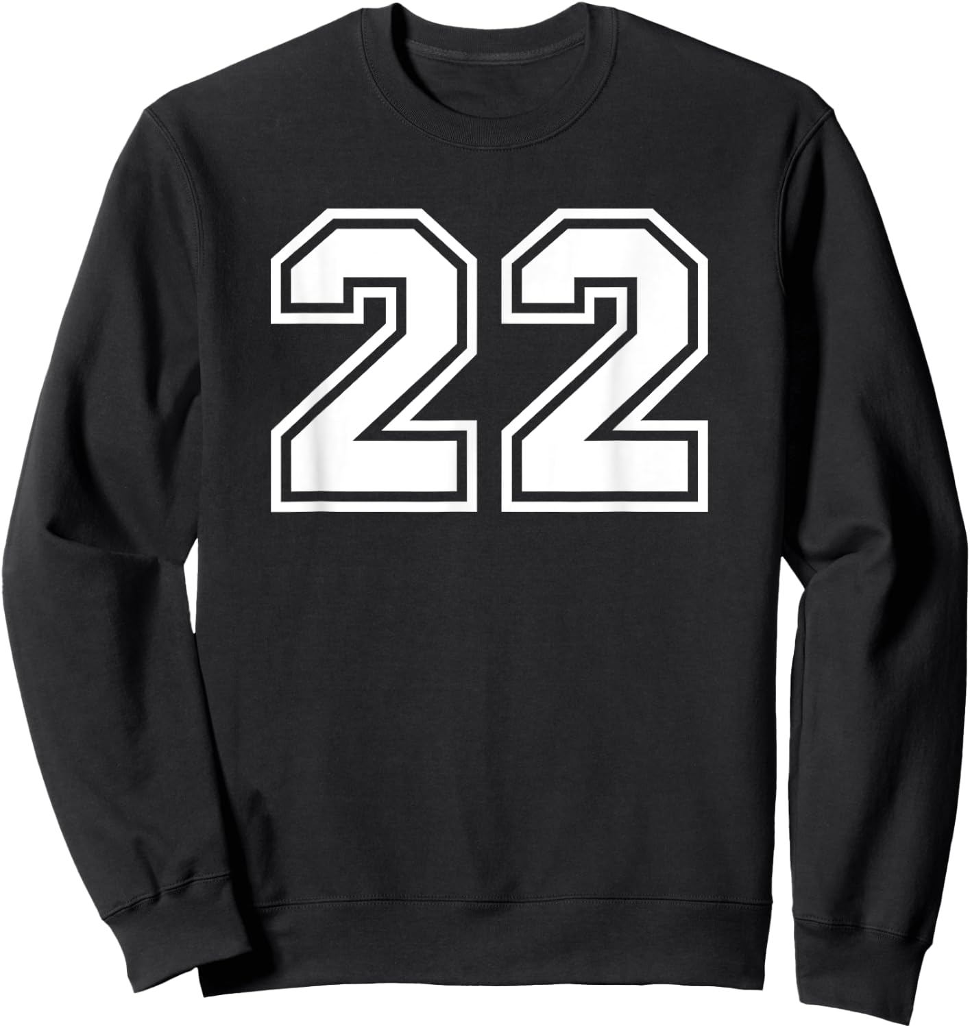 Number #22 Sports Jersey Lucky Favorite Number Sweatshirt - Sweatshirt | Black