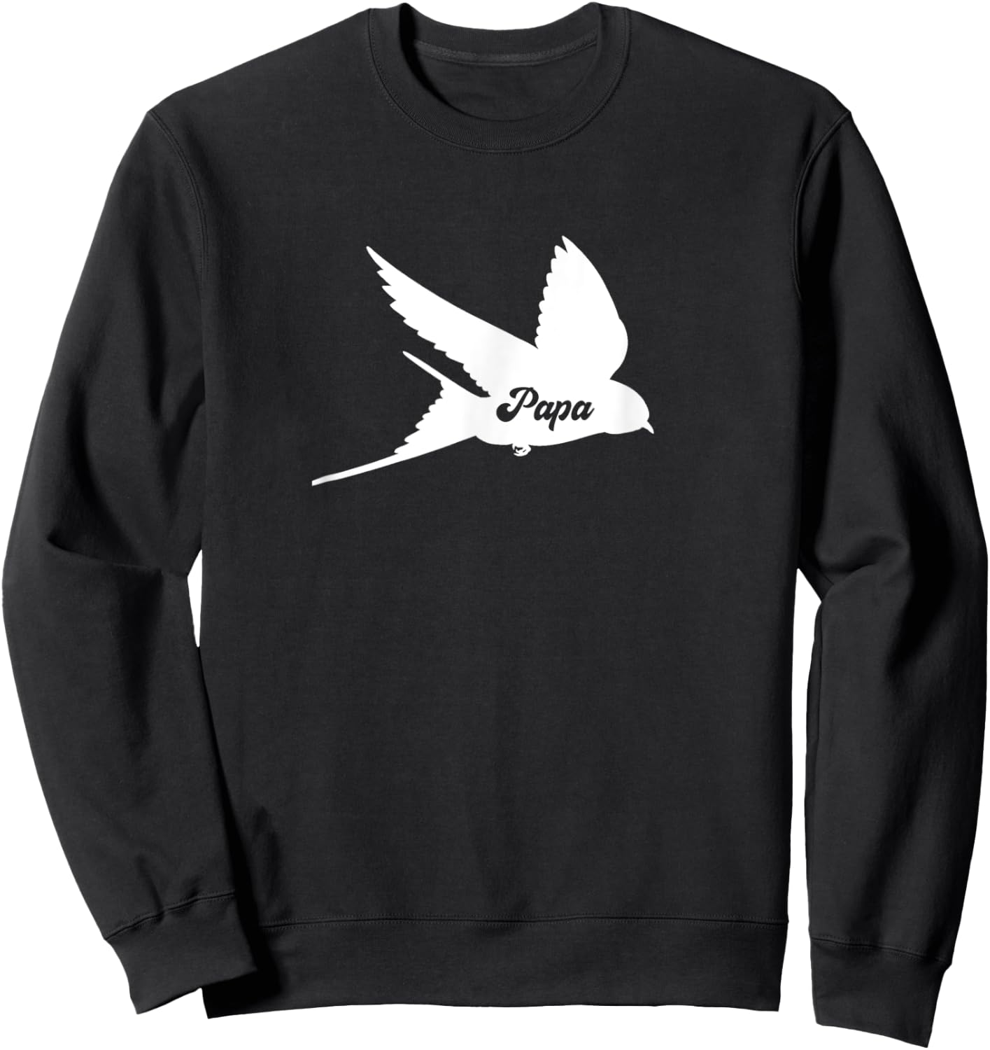Papa Humming Bird Dad Funny Family Matching Sweatshirt - Sweatshirt | Black