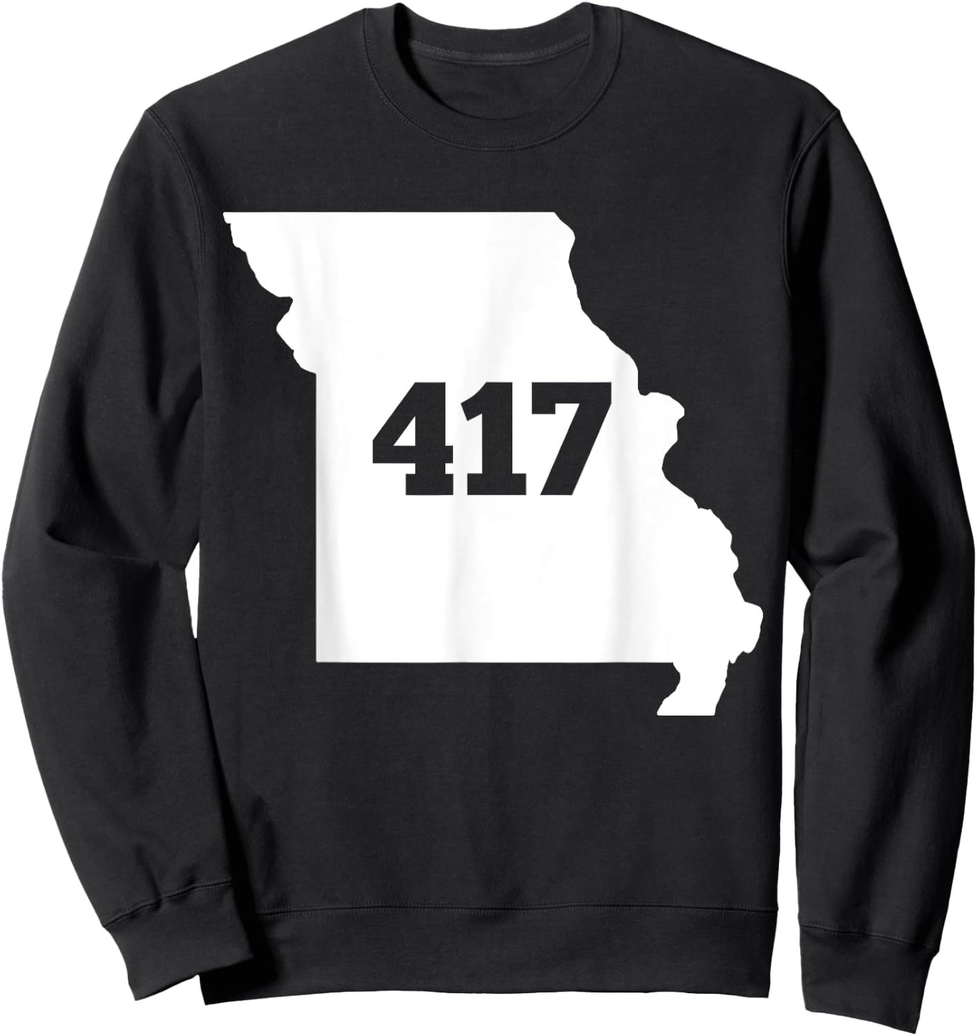 Missouri 417 Area Code Sweatshirt - Sweatshirt | Black
