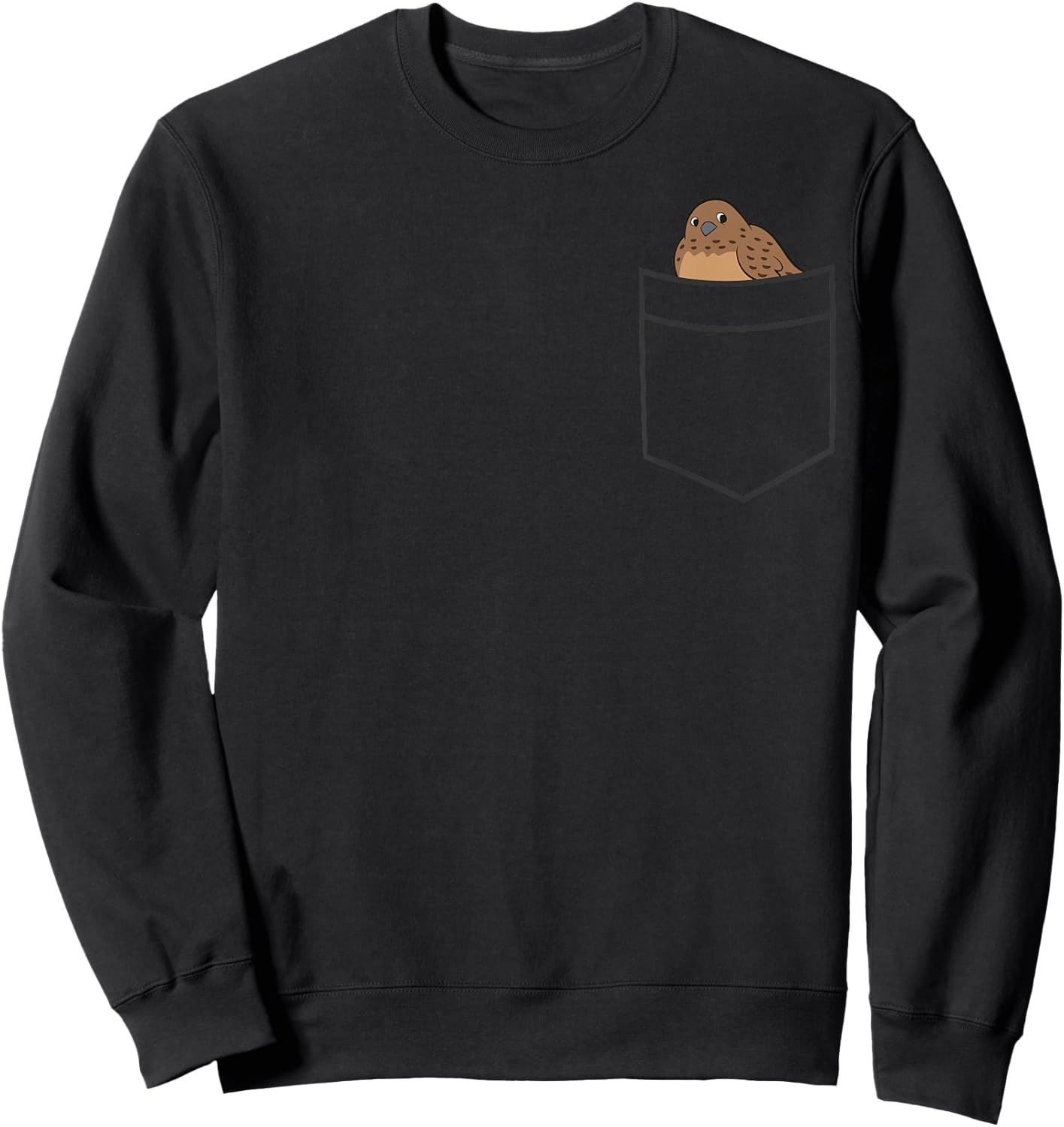 Quail Bird In A Pocket Cute Pocket Quail Sweatshirt - Sweatshirt | Black