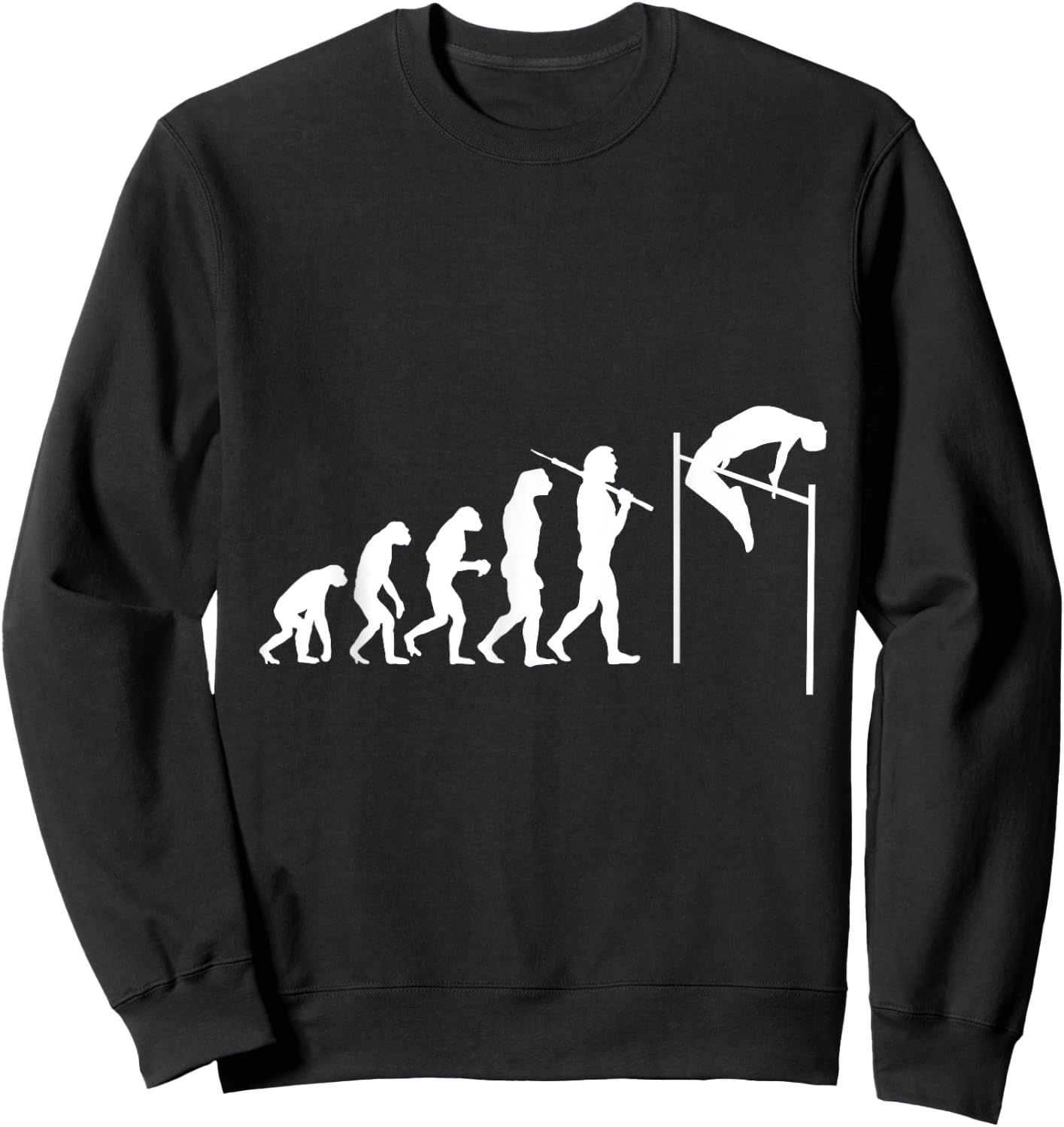 Funny Evolution High Jump Athletics Sweatshirt - Sweatshirt | Black