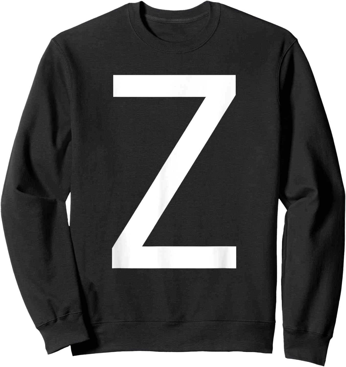 Capital Letter Z Monogram Poppins Font Initial Alphabet Sweatshirt - Sweatshirt | Black