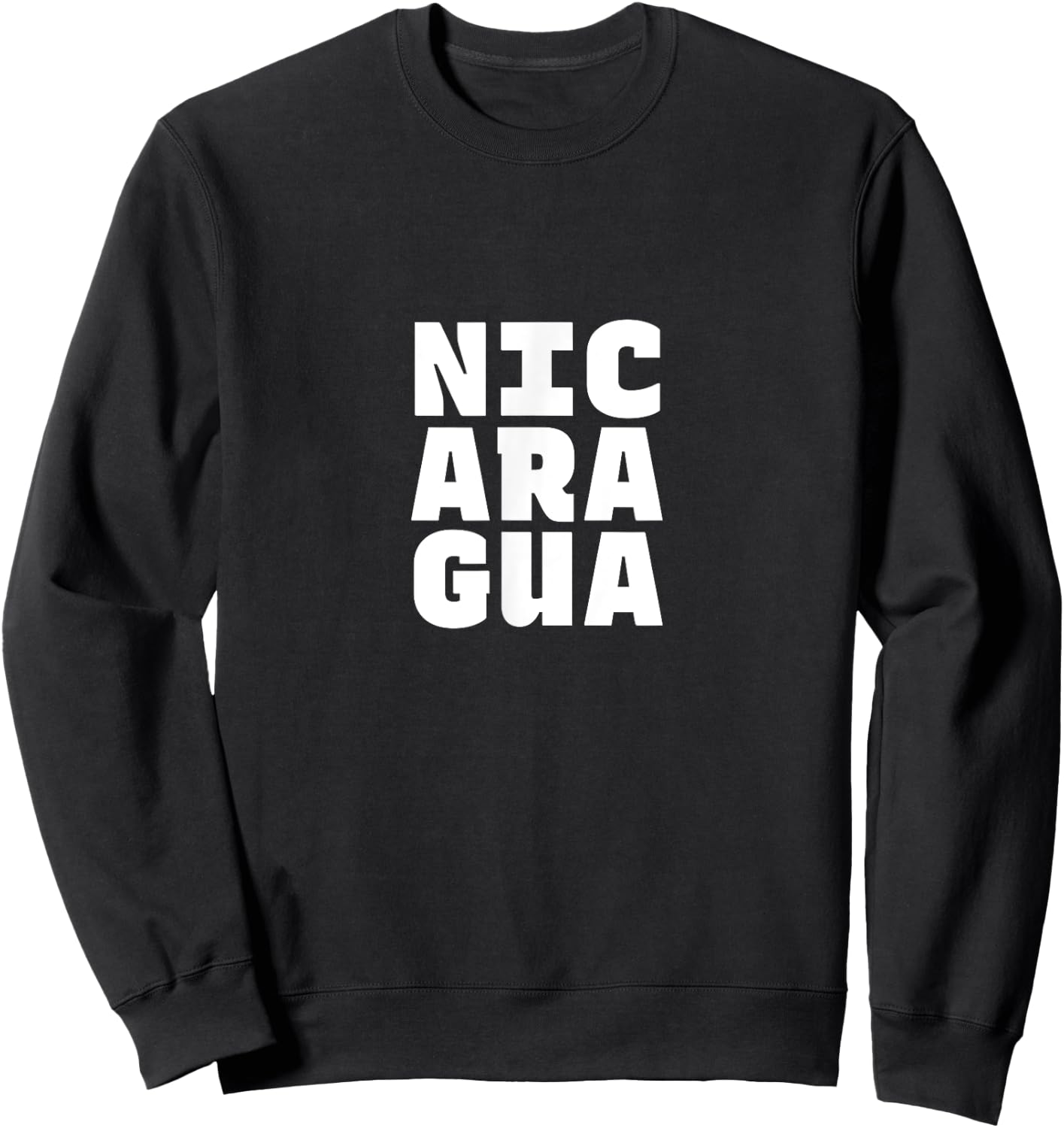 Nicaragua Souvenir - Nicaraguan Pride Letter Box Word Art Sweatshirt - Sweatshirt | Black