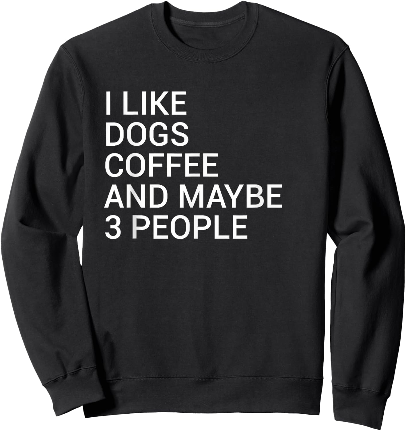 I Like Dogs Coffee And Maybe 3 People Dog Lover Women Sweatshirt - Sweatshirt | Black