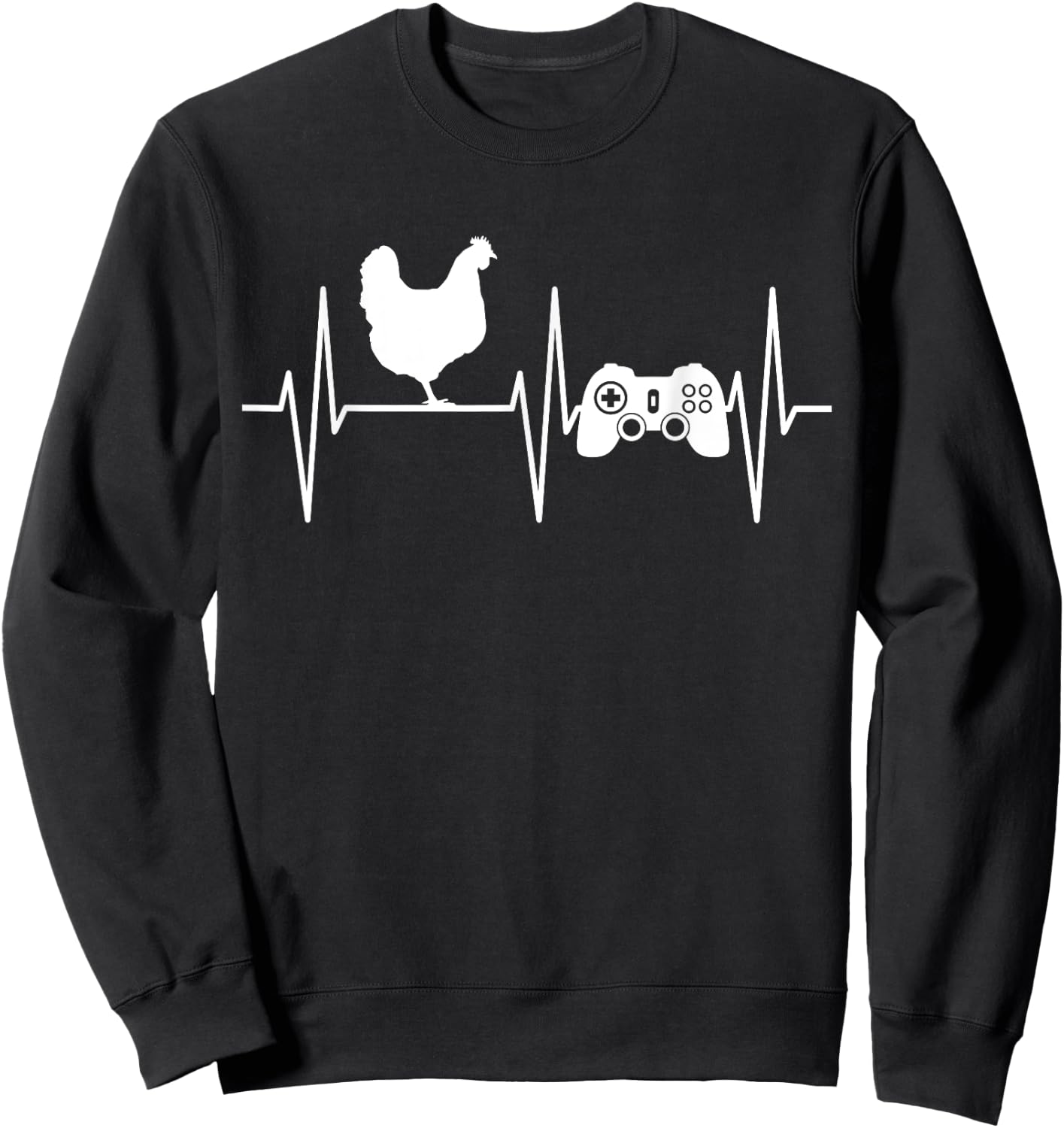 Chicken Shirt Funny Video Gamer Chicken Farmer Chicken Lover Sweatshirt - Sweatshirt | Black