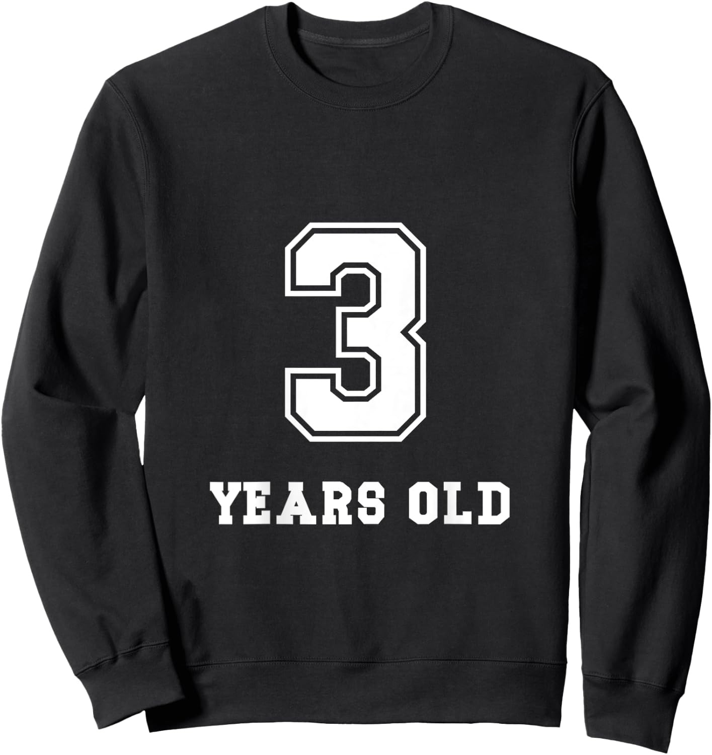 Kids 3 Years Old Birthday Three Soccer Baseball Sport Boys Kids Sweatshirt - Sweatshirt | Black