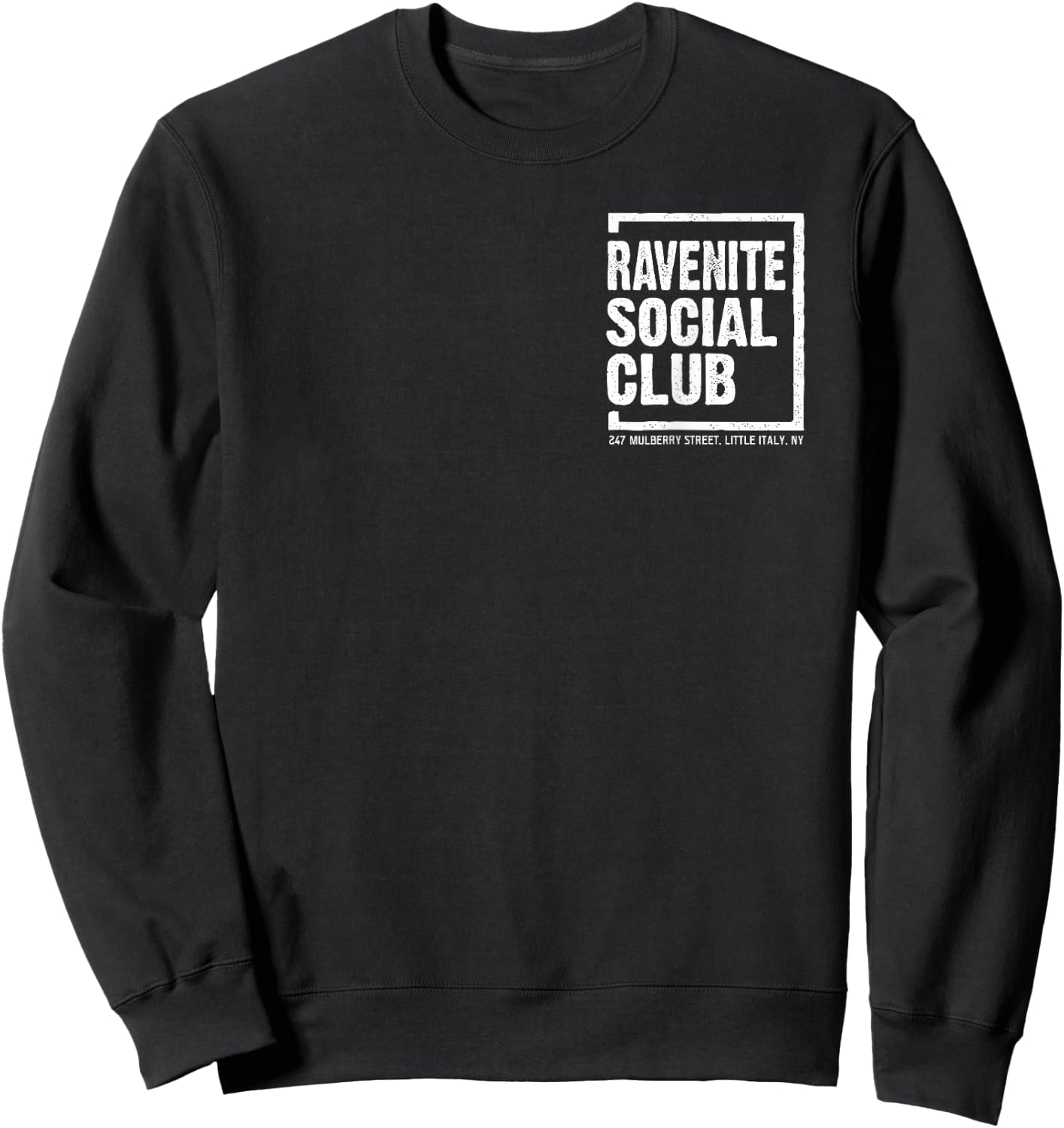 Ravenite Social Club (small design) Sweatshirt - Sweatshirt | Black