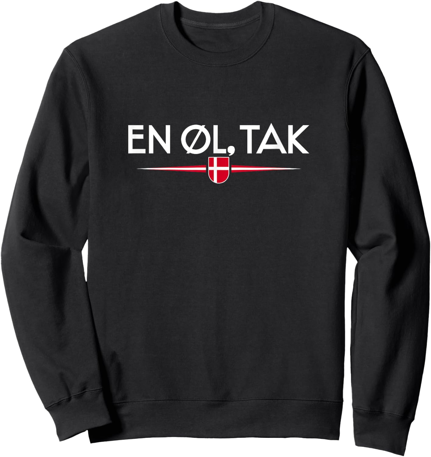 En øl tak - Denmark Sweatshirt - Sweatshirt | Black