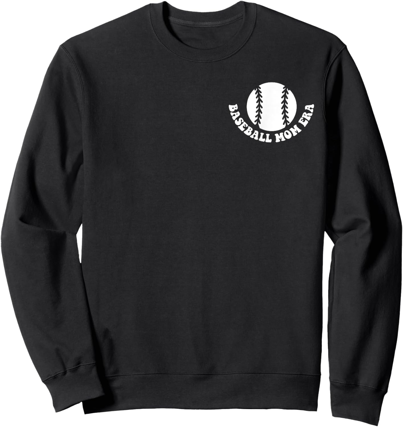 In My Baseball Mom Era (2 side) Sweatshirt - Sweatshirt | Black