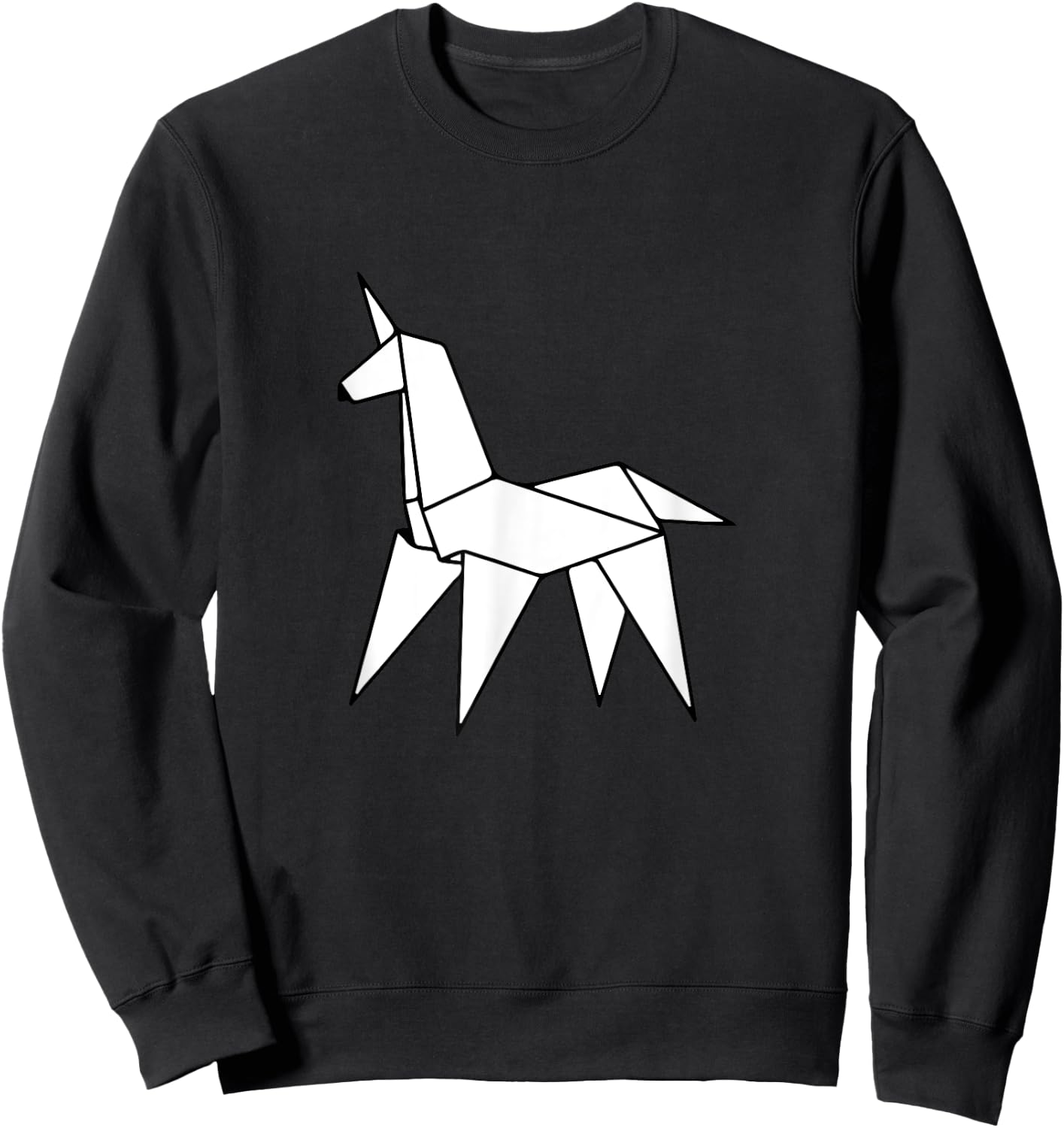 Origami Unicorn Sweatshirt - Sweatshirt | Black