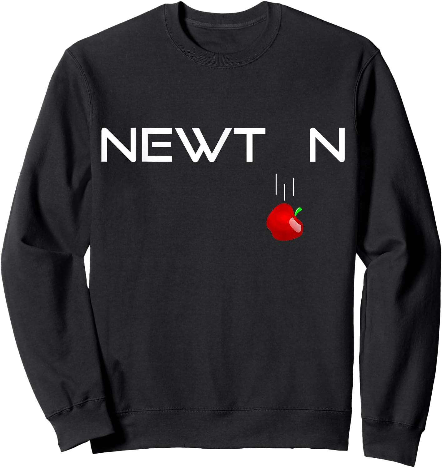 Isaac Newton, Physicist, Mathematician, Gravity Apple Art Sweatshirt - Sweatshirt | Black