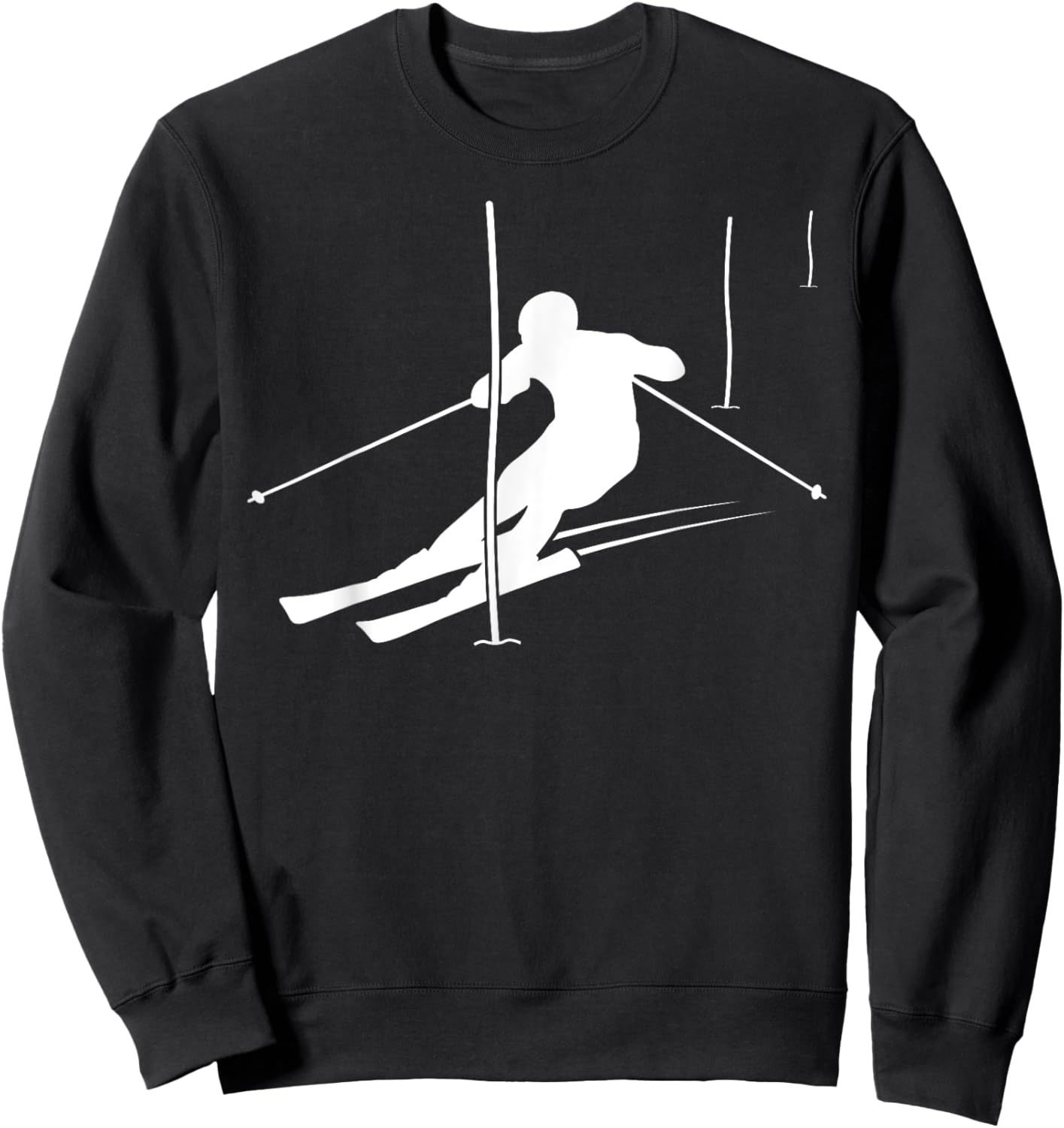 Alpine ski racing, racing runner, ski slope, slalom course skier Sweatshirt - Sweatshirt | Black