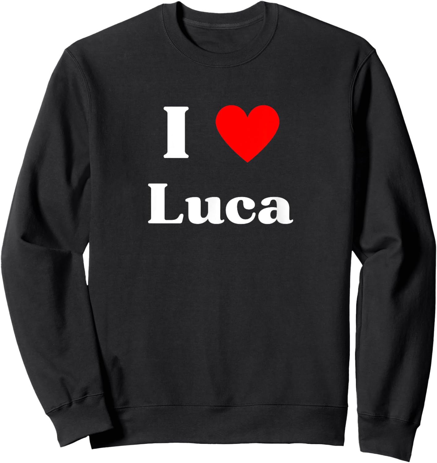 Fun Graphic-I Love Luca Sweatshirt - Sweatshirt | Black