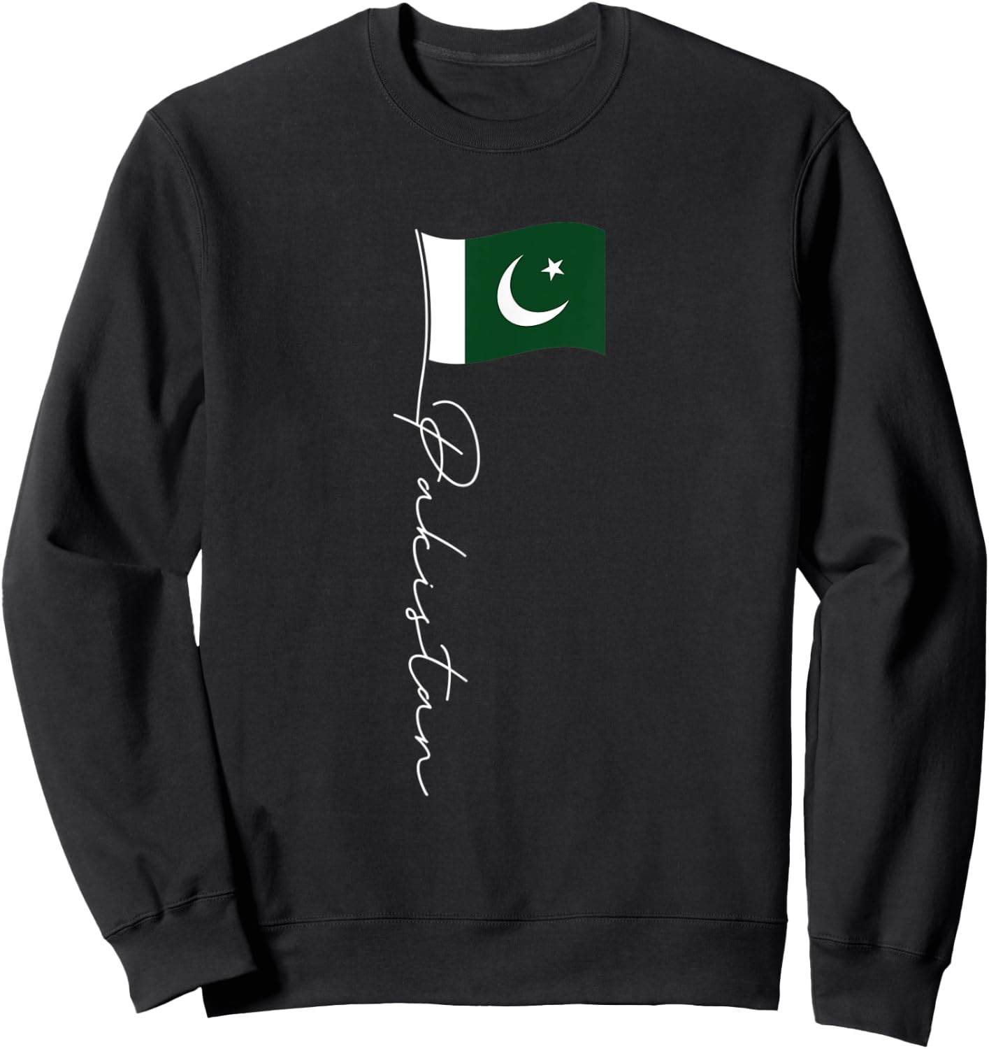 Pakistan Signature Flag Pole - Patriotic Pakistani Flag Women Kids Men Sweatshirt - Sweatshirt | Black