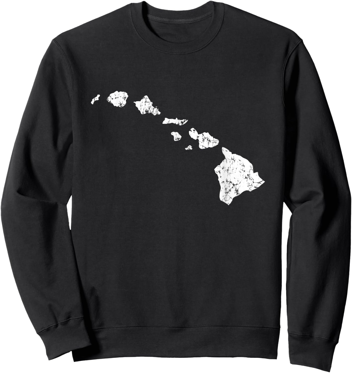 Hawaii Vintage Style Hawaiian Island Chain Sweatshirt - Sweatshirt | Black