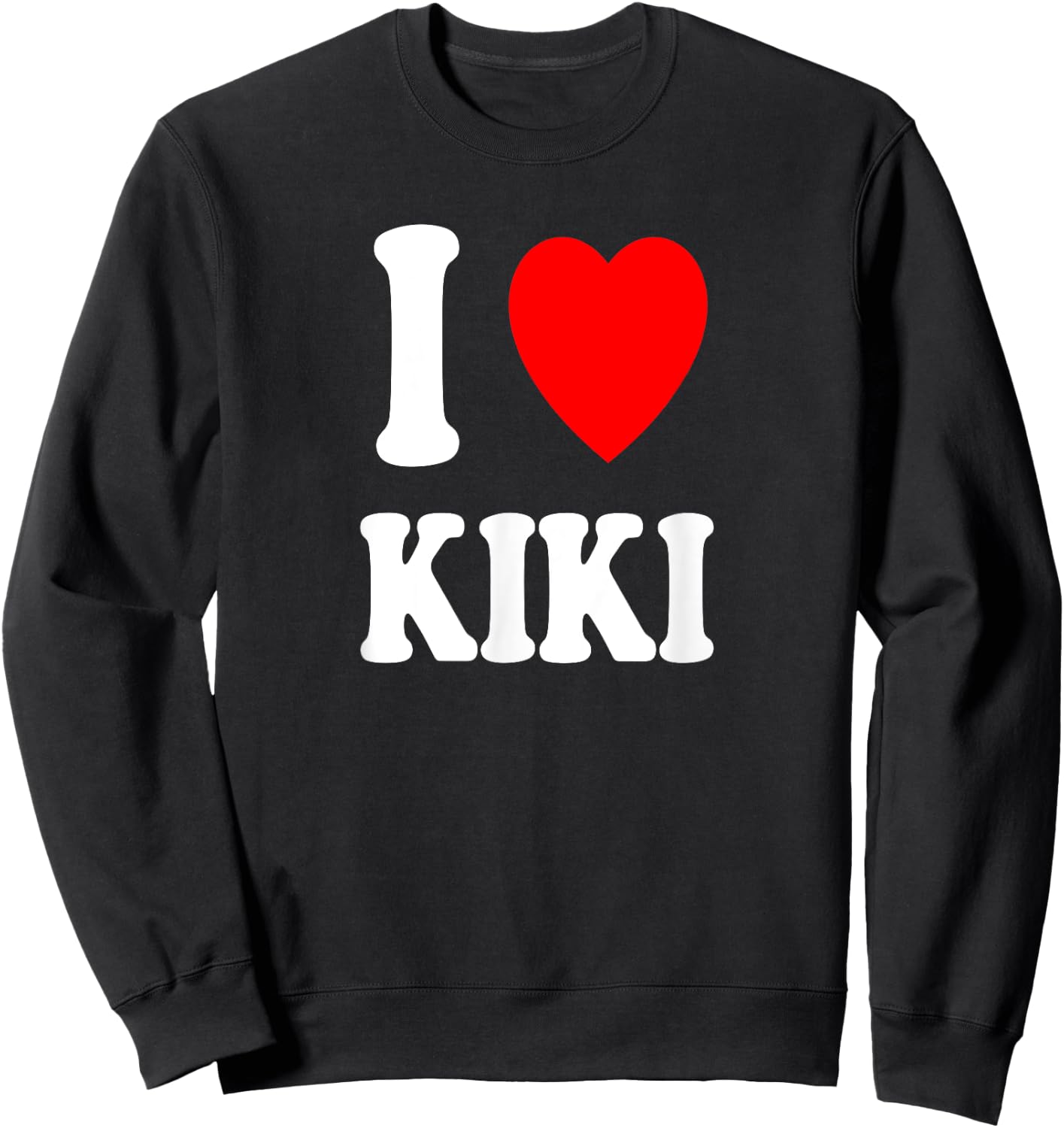I Heart (Love) Kiki Cute Matching Couple Spouse Sweatshirt - Sweatshirt | Black