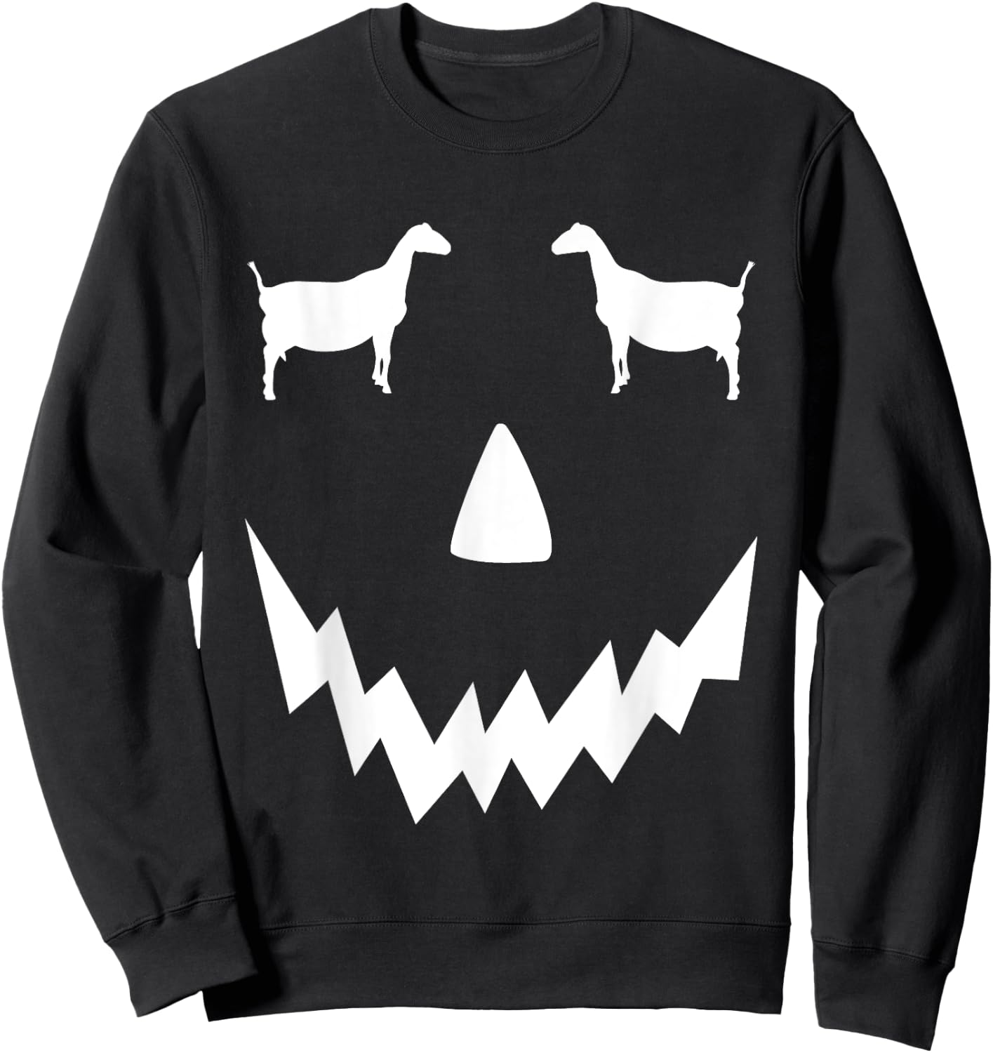 Pumpkin Lamancha Goat Show Halloween Funny Goat Mom Sweatshirt - Sweatshirt | Black