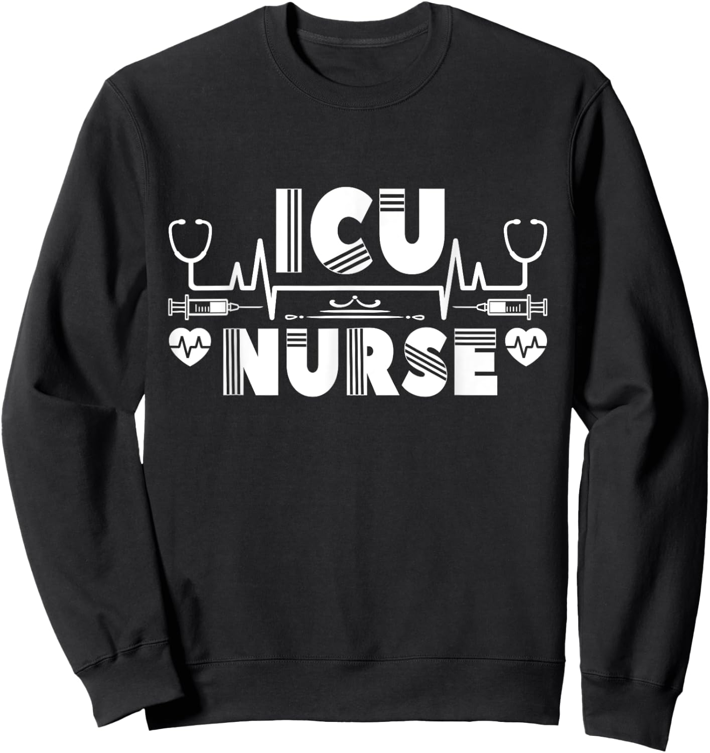 Icu Nurse Hospital Intensive Care Ice Nursing Sweatshirt - Sweatshirt | Black