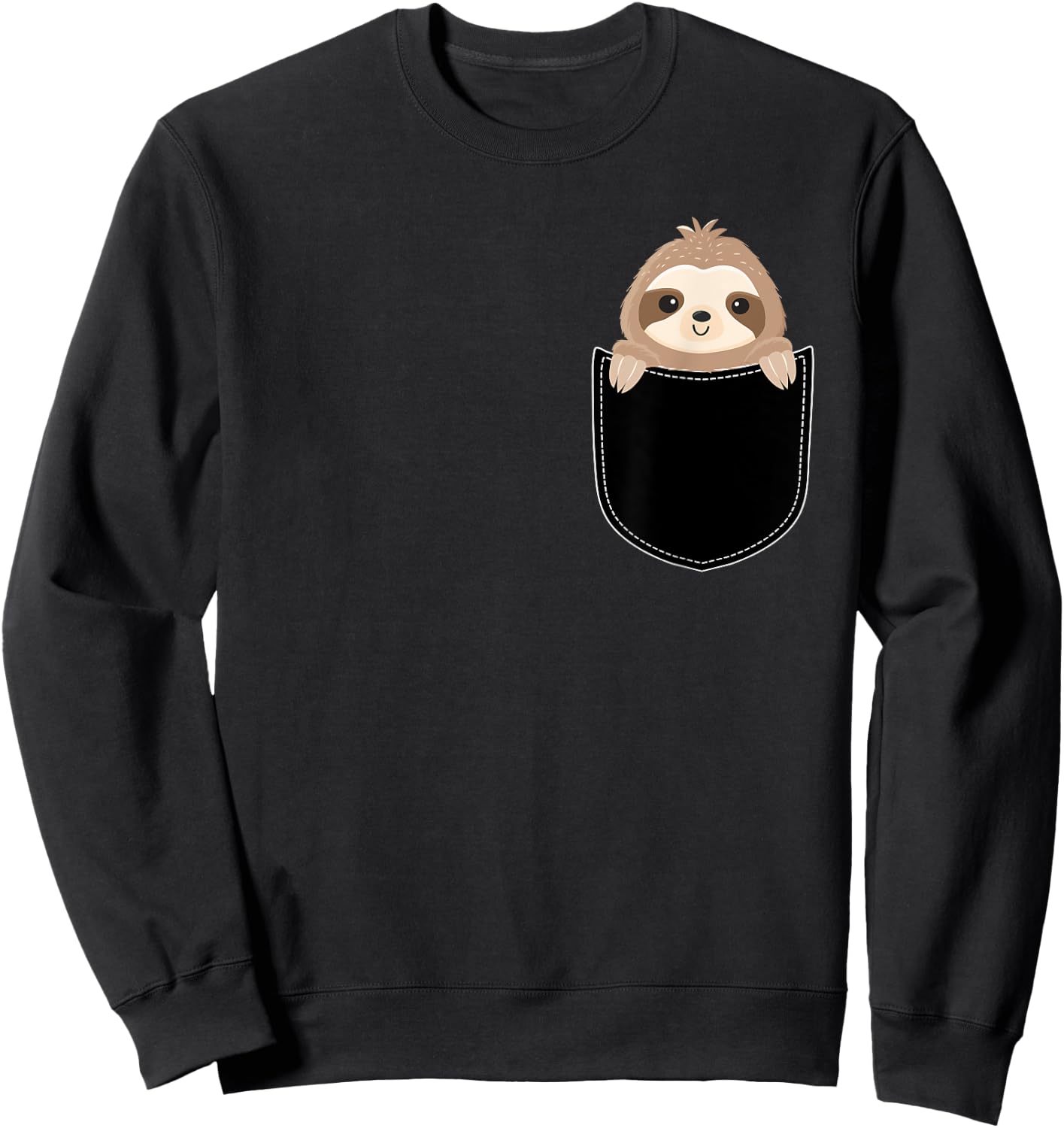 Sloth In A Pocket - Animal Whisperer Biologist Zookeeper Sweatshirt - Sweatshirt | Black