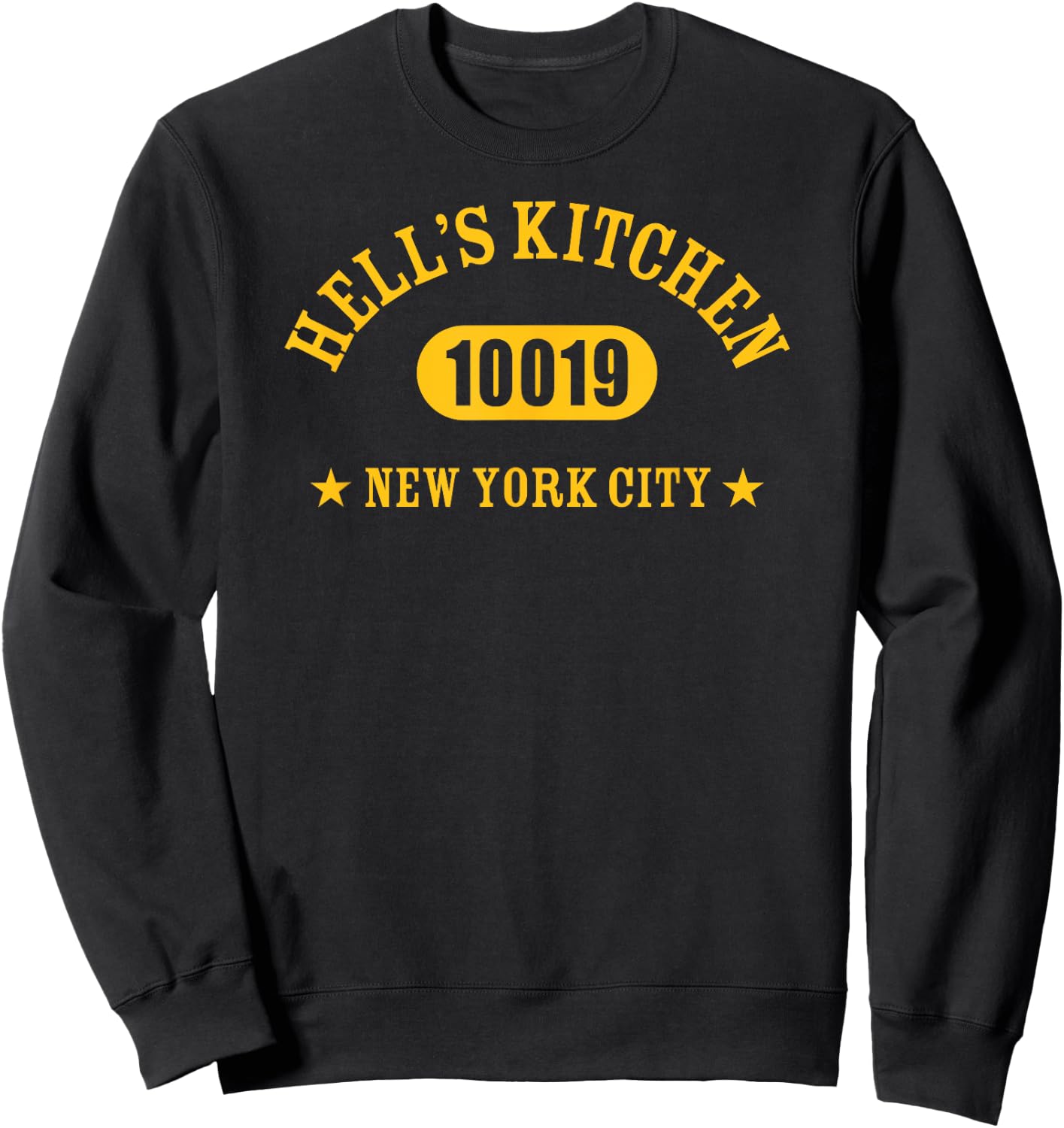 HELL’S KITCHEN 10019 NEW YORK CITY / NYC Athletic Design Sweatshirt - Sweatshirt | Black