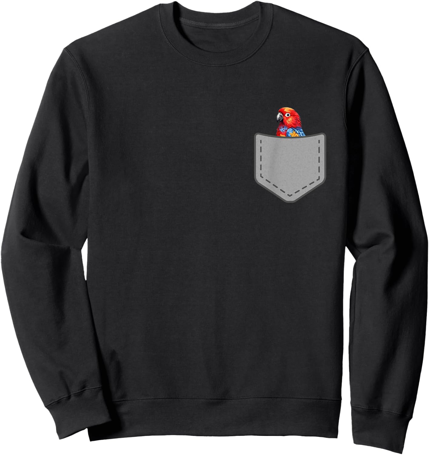 Funny Rosella Bird In Your Pocket Sweatshirt - Sweatshirt | Black