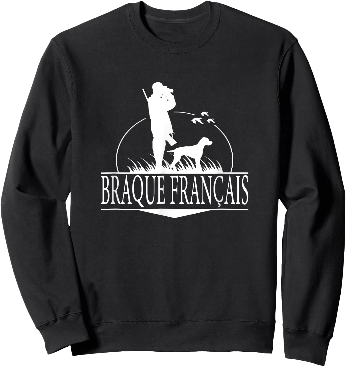 Braque Francais Hunting Dogs Sweatshirt - Sweatshirt | Black