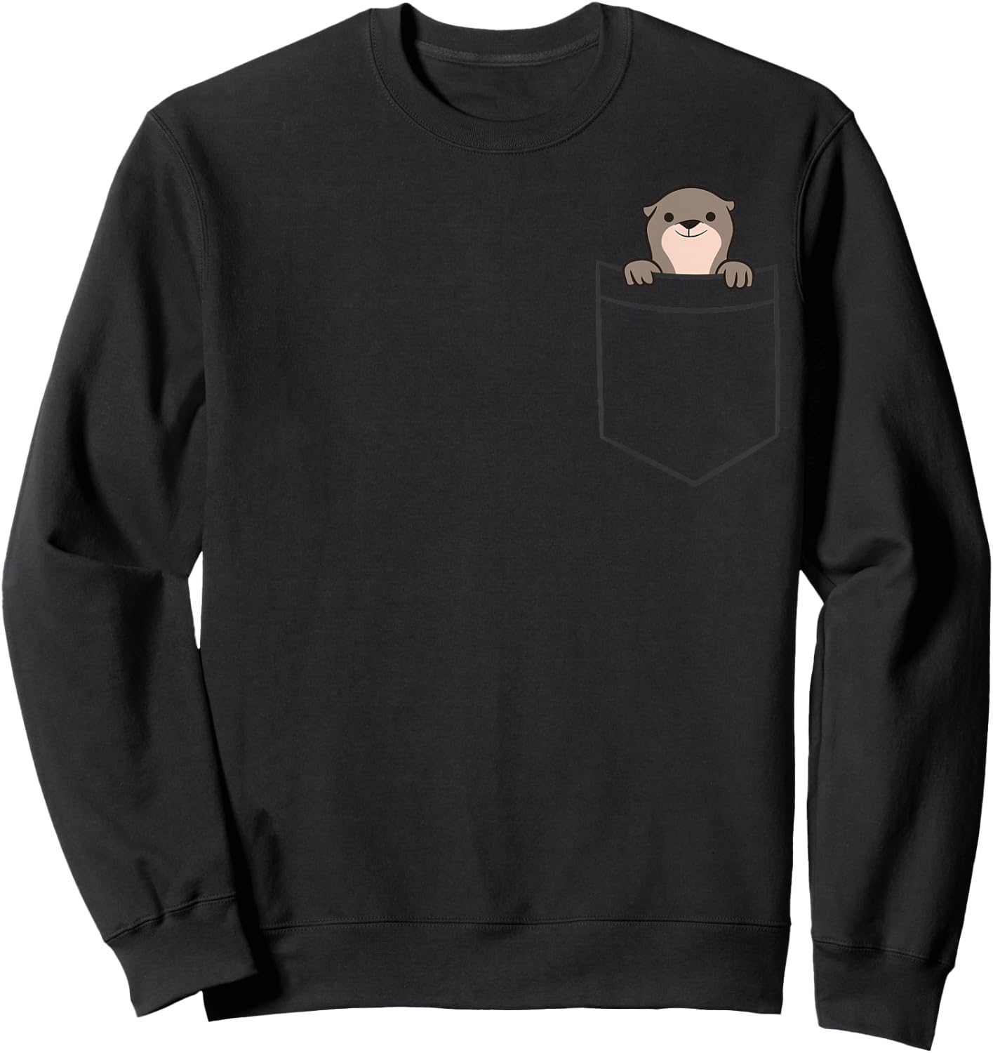 Otter In The Pocket Cute Otter Sweatshirt - Sweatshirt | Black