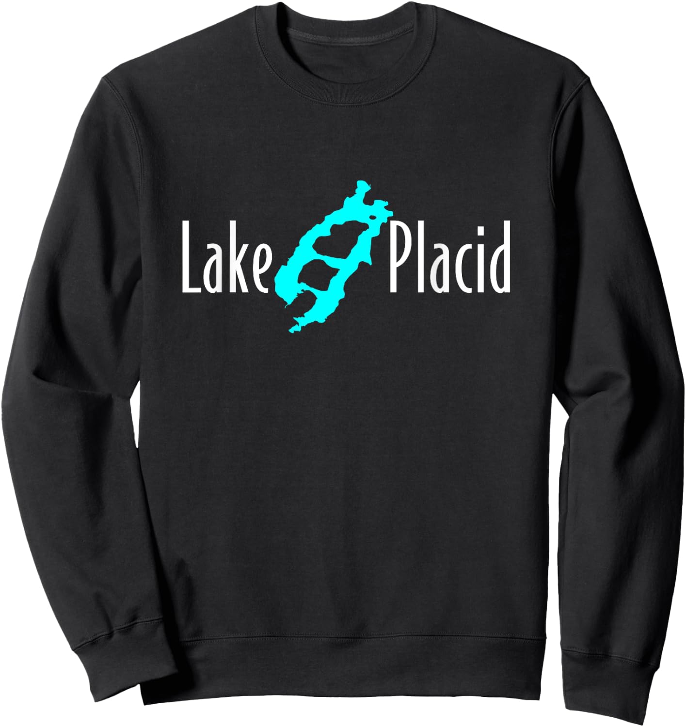 Minimalist Lake Placid - New York Sweatshirt - Sweatshirt | Black