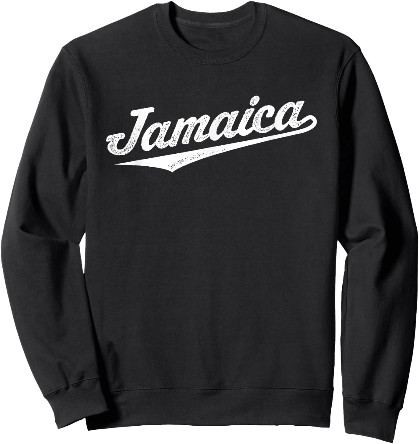 Jamaica Sports Cursive Script Retro Jamaican Souvenir Sweatshirt - Sweatshirt | Black
