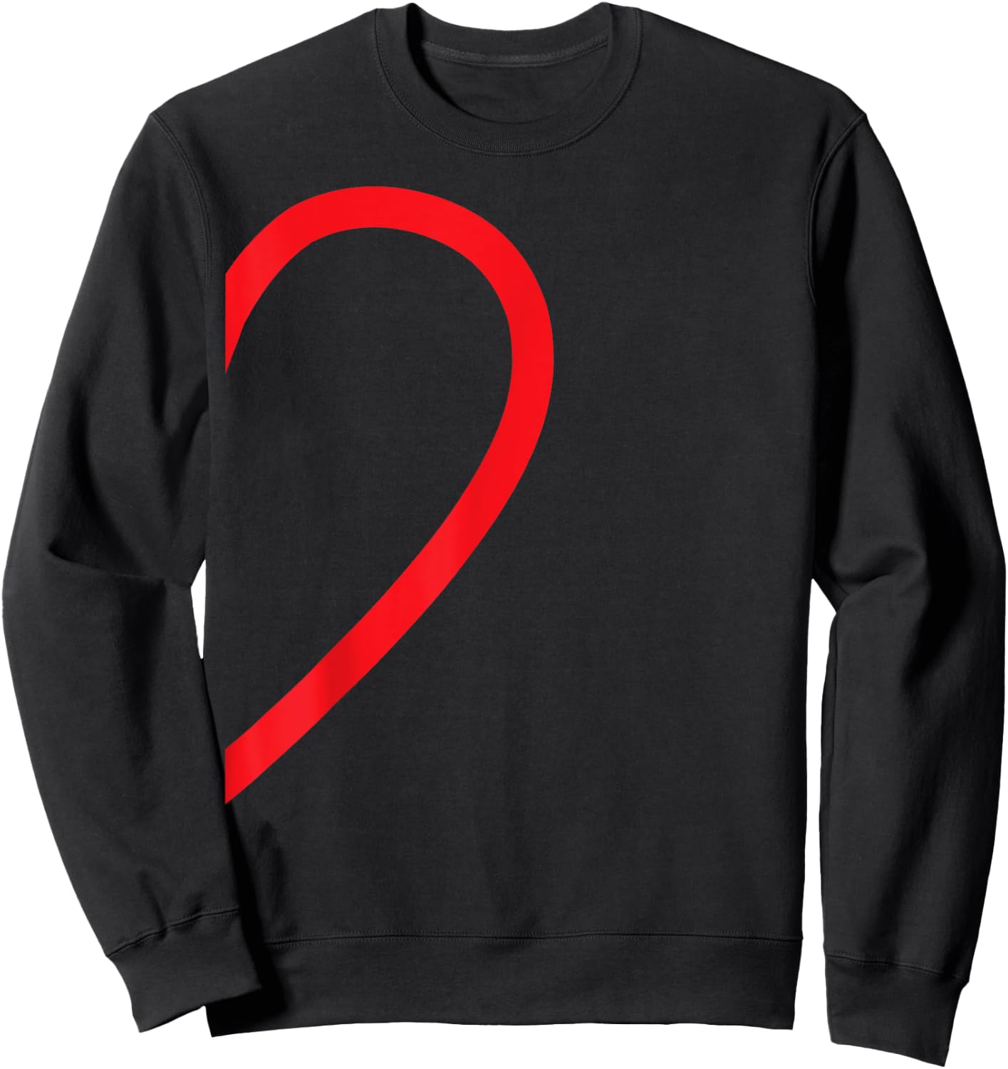 Half Heart Right Hand Side Love Couple Camisa Pareja Ropa Sweatshirt - Sweatshirt | Black