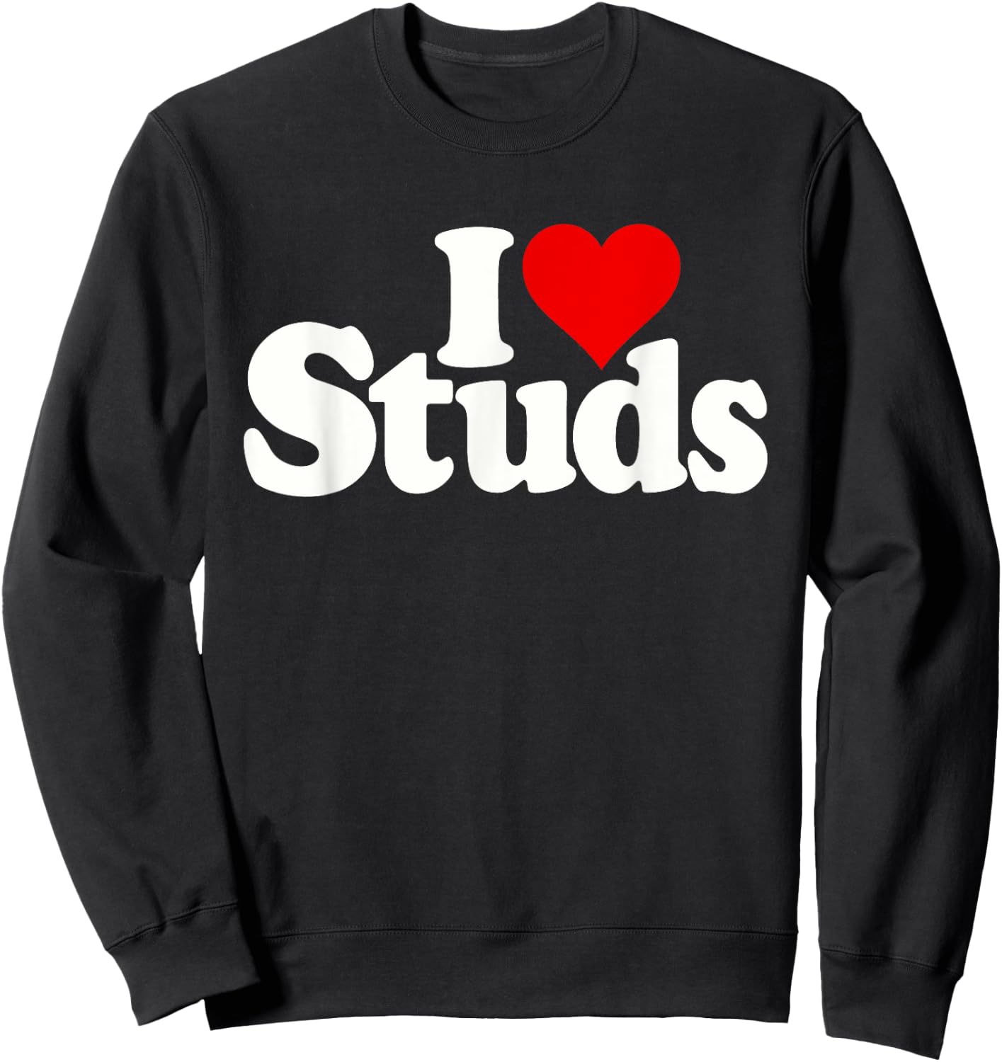 I Love Heart Studs Sweatshirt - Sweatshirt | Black