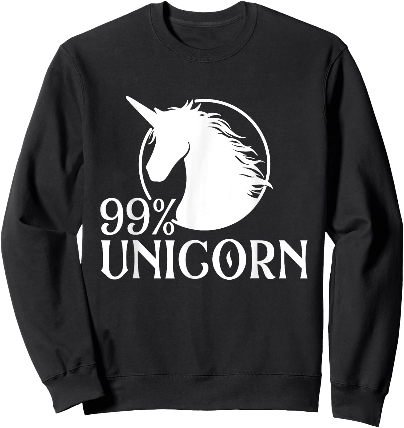 Rainbow Unicorn Mystical Creature Magical Animal Sweatshirt - Sweatshirt | Black