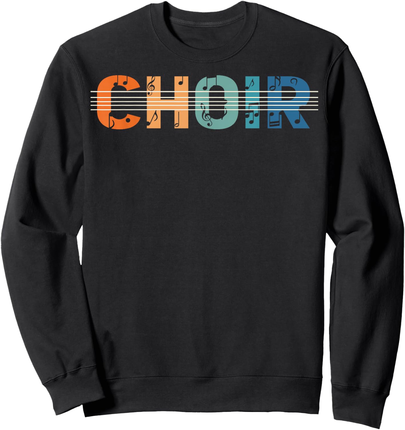 Choir Retro Singer Music Group Teacher Choir Directors Sweatshirt - Sweatshirt | Black