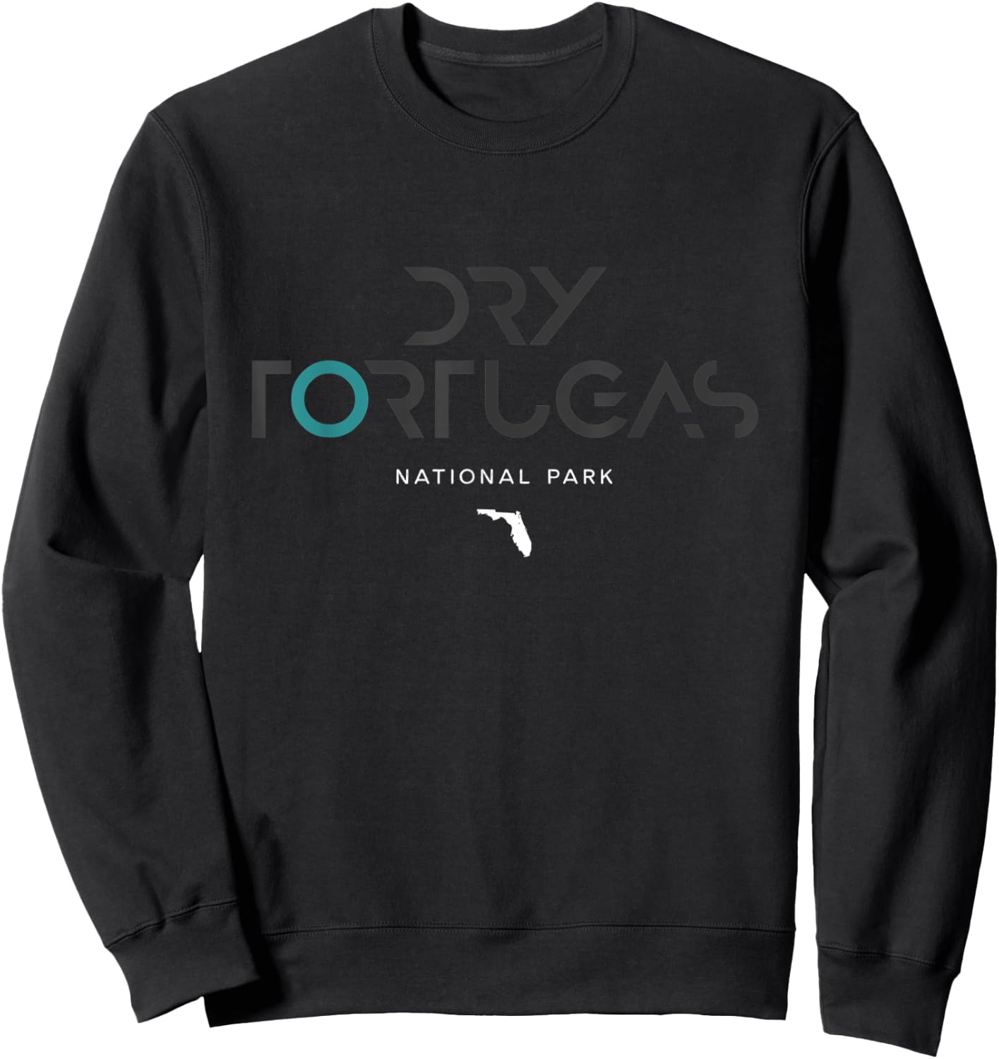 Dry Tortugas National Park Florida Tonal Retro Vintage Sweatshirt - Sweatshirt | Black