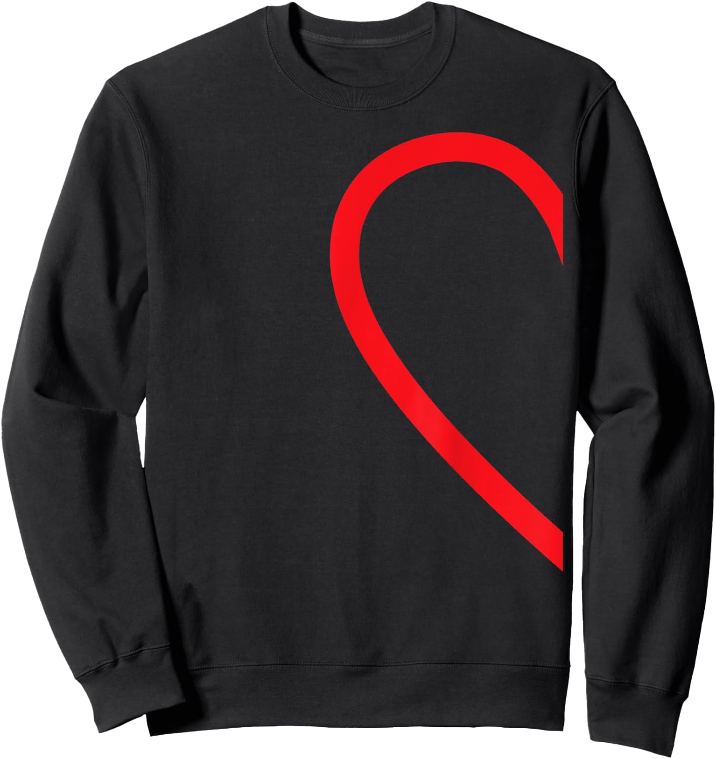 Half Heart Left Hand Side Love Couple Camisa Pareja Ropa Sweatshirt - Sweatshirt | Black