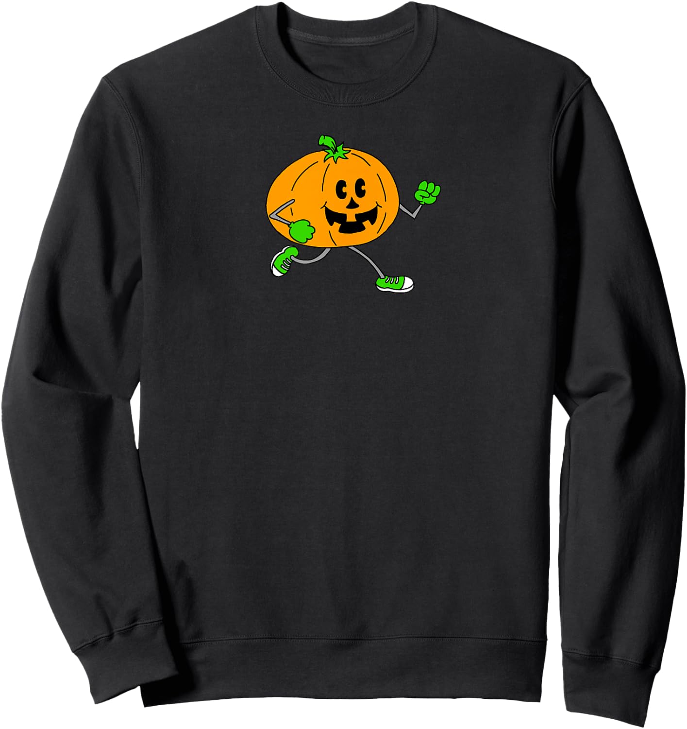 Halloween Running Pumpkin Sweatshirt - Sweatshirt | Black