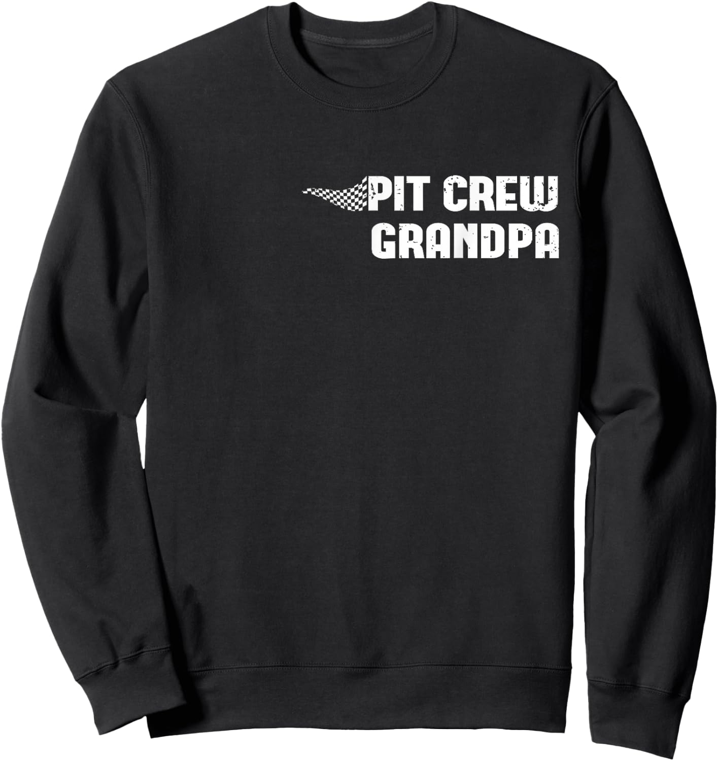 Pit Crew Grandpa Racing Car Family Matching Birthday Party Sweatshirt - Sweatshirt | Black