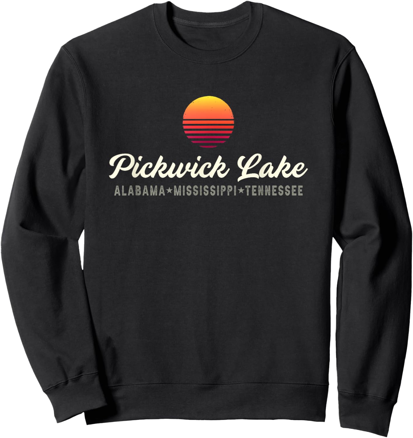 Pickwick Lake ALABAMA MISSISSIPPI TENNESSEE Bass Fishing Sweatshirt - Sweatshirt | Black