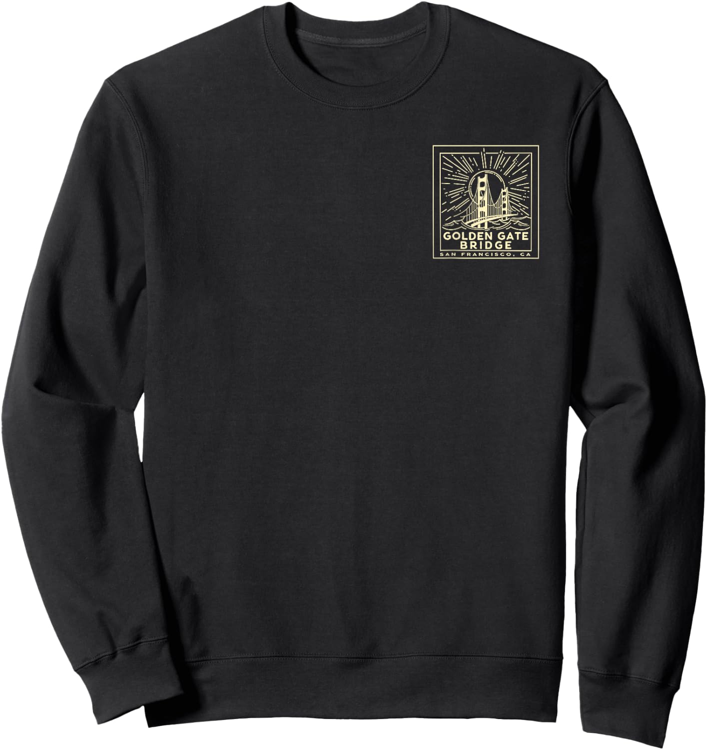 Golden Gate Bridge San Francisco Front/Back Sweatshirt - Sweatshirt | Black