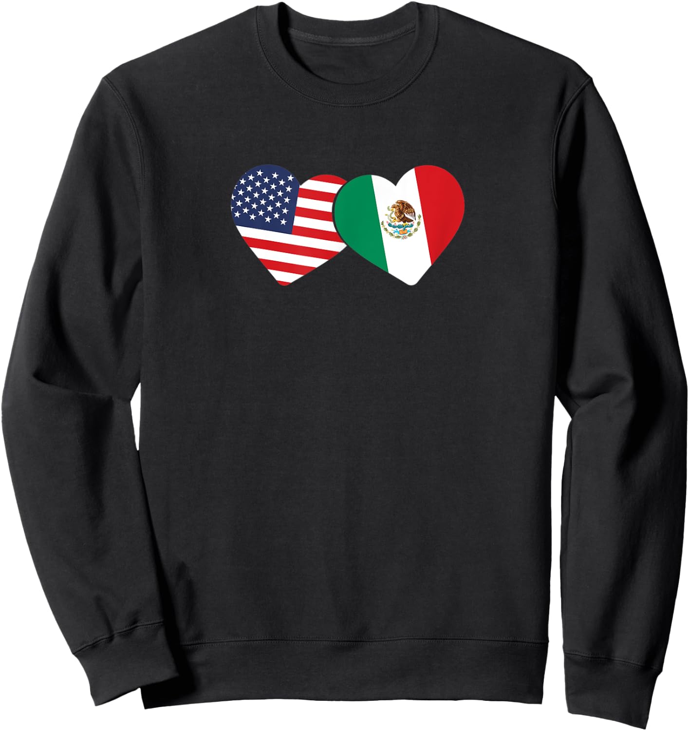 Mexican heritage USA Mexico American Flag Mexican Flag Sweatshirt - Sweatshirt | Black