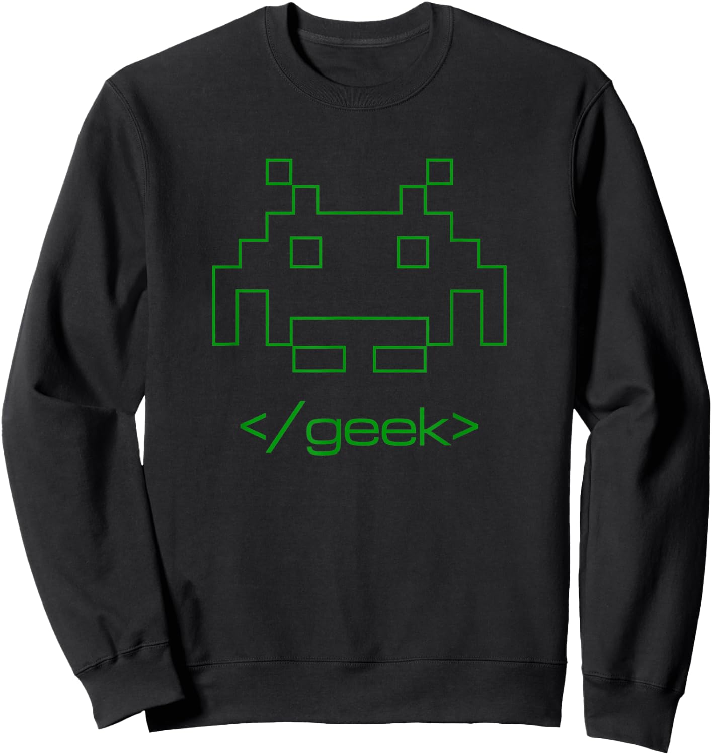 80s Arcade Game Space Alien Invaders Retro Gamer Sweatshirt - Sweatshirt | Black