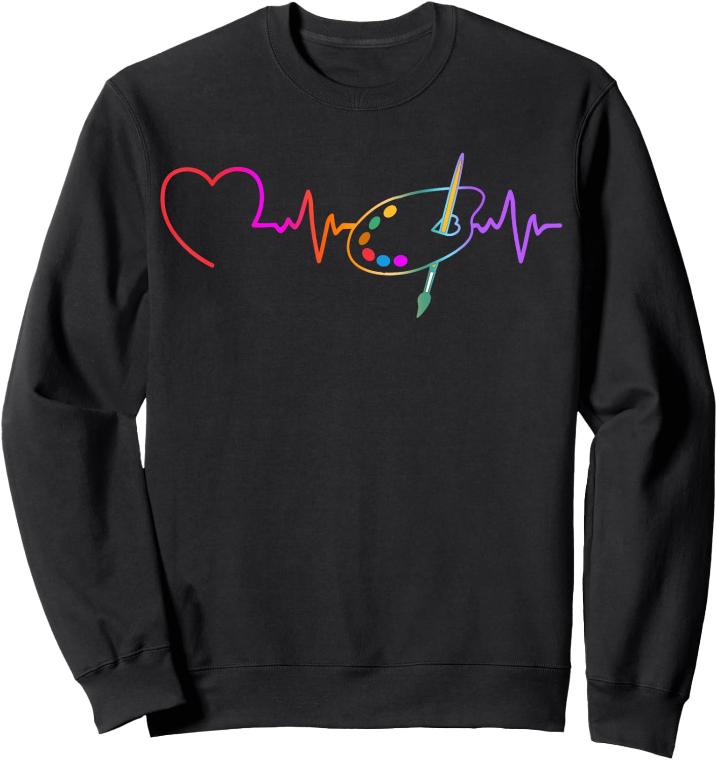 Cool Art Art Teacher Artist Painter Brush Funny Sweatshirt - Sweatshirt | Black