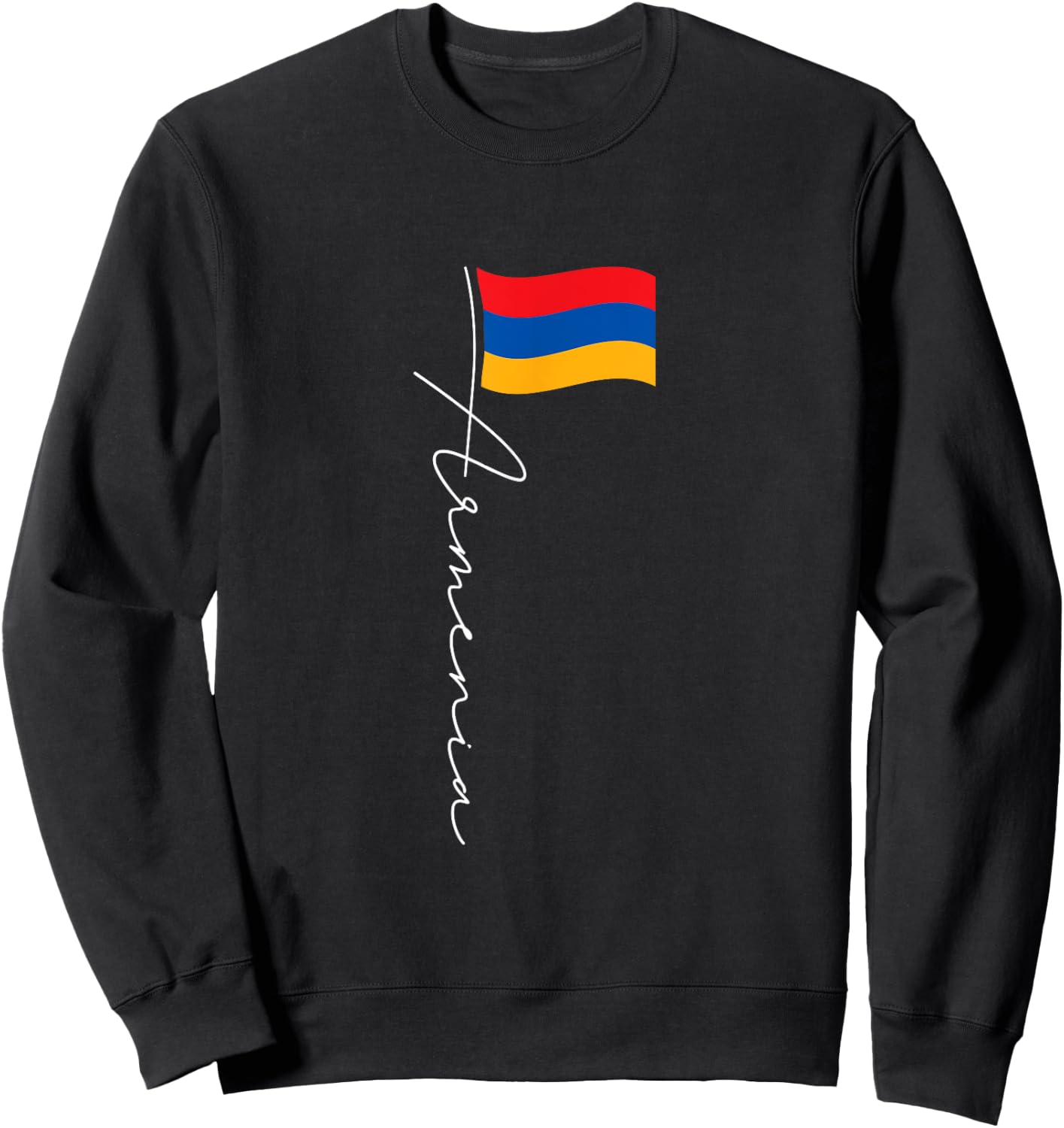 Armenia Signature Flag Pole - Patriotic Armenian Flag Sweatshirt - Sweatshirt | Black