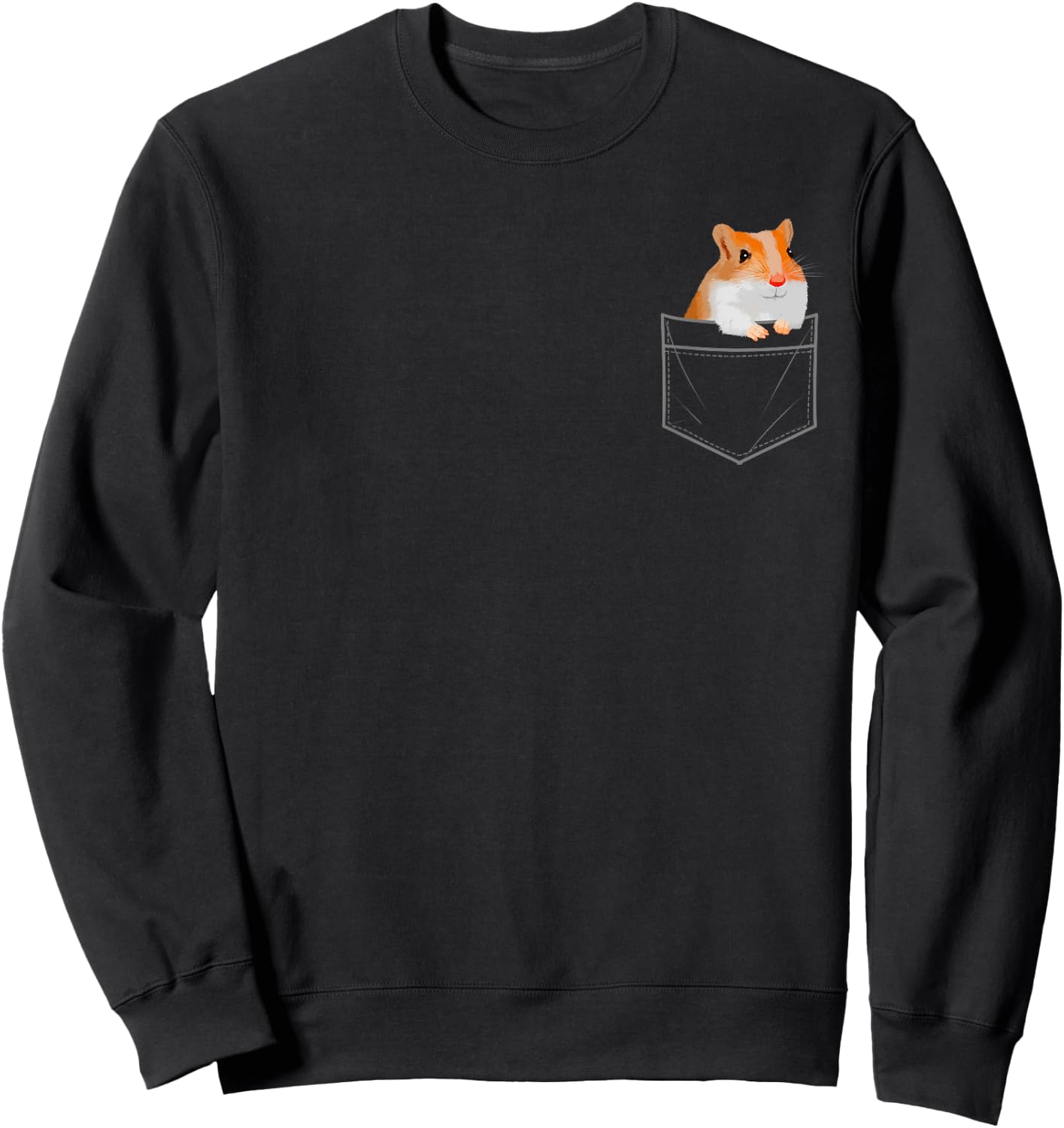 Funny Hamster Design Women Boys Girls Hamster Lovers Sweatshirt - Sweatshirt | Black