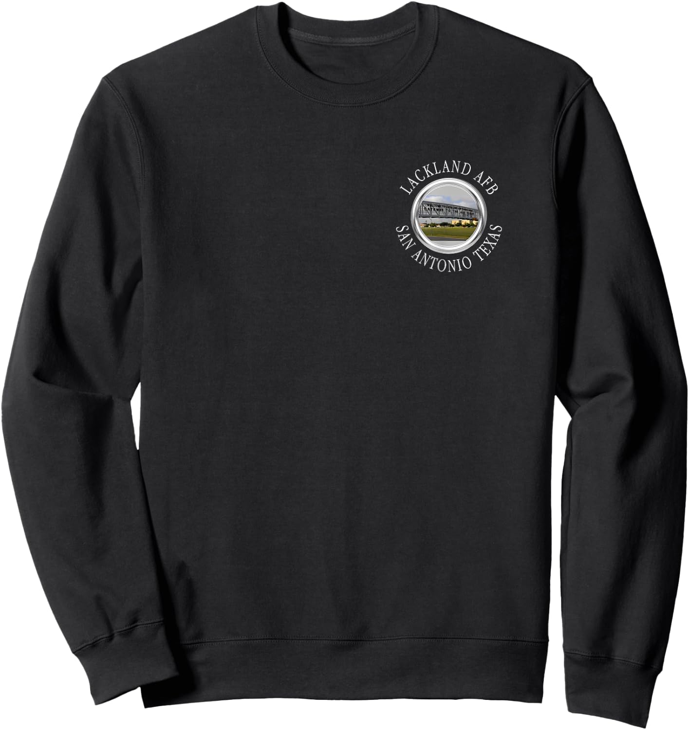 Lackland AFB- Air Force Veteran Sweatshirt - Sweatshirt | Black